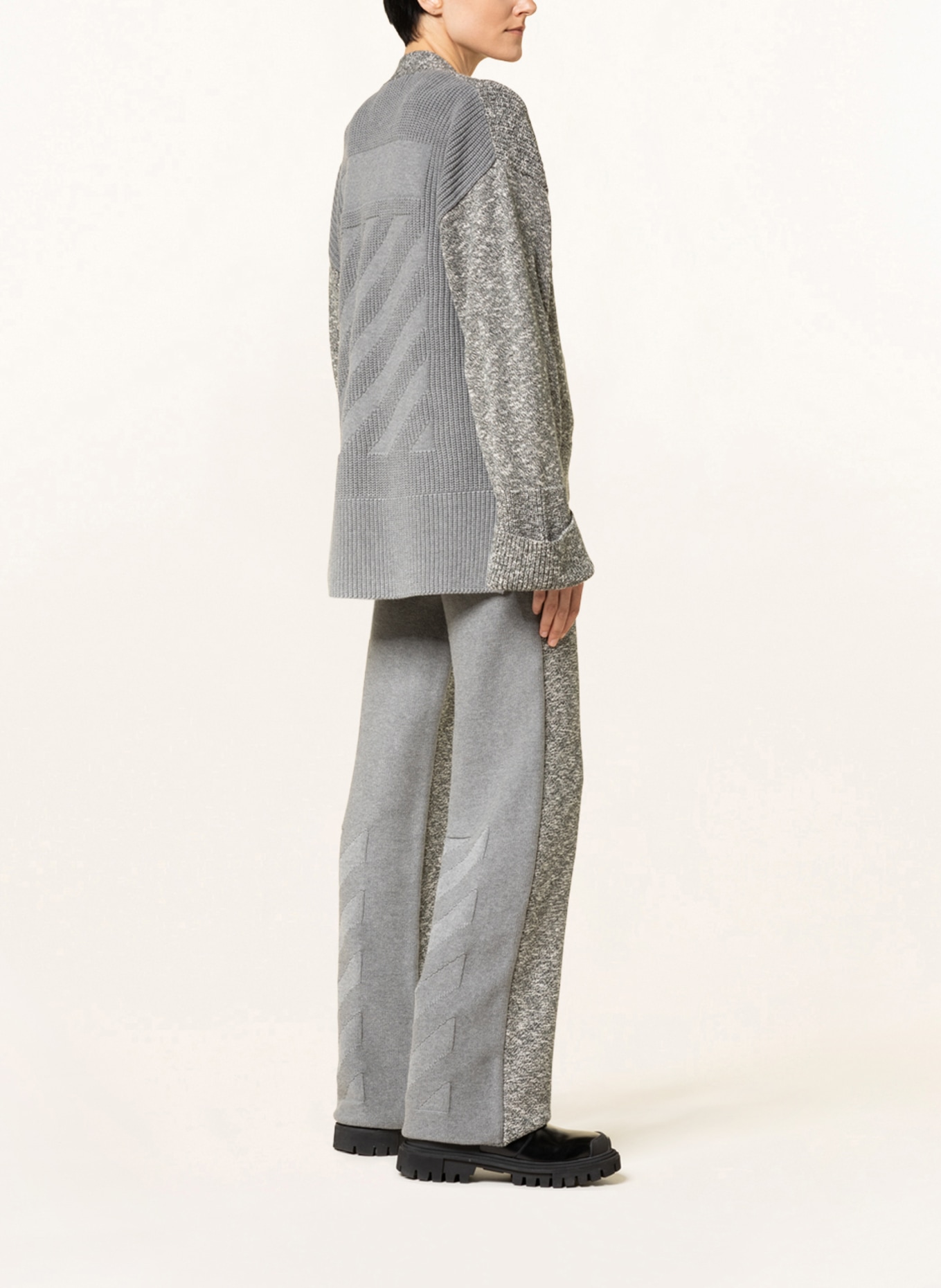 Off-White Knit trousers, Color: DARK GRAY (Image 4)