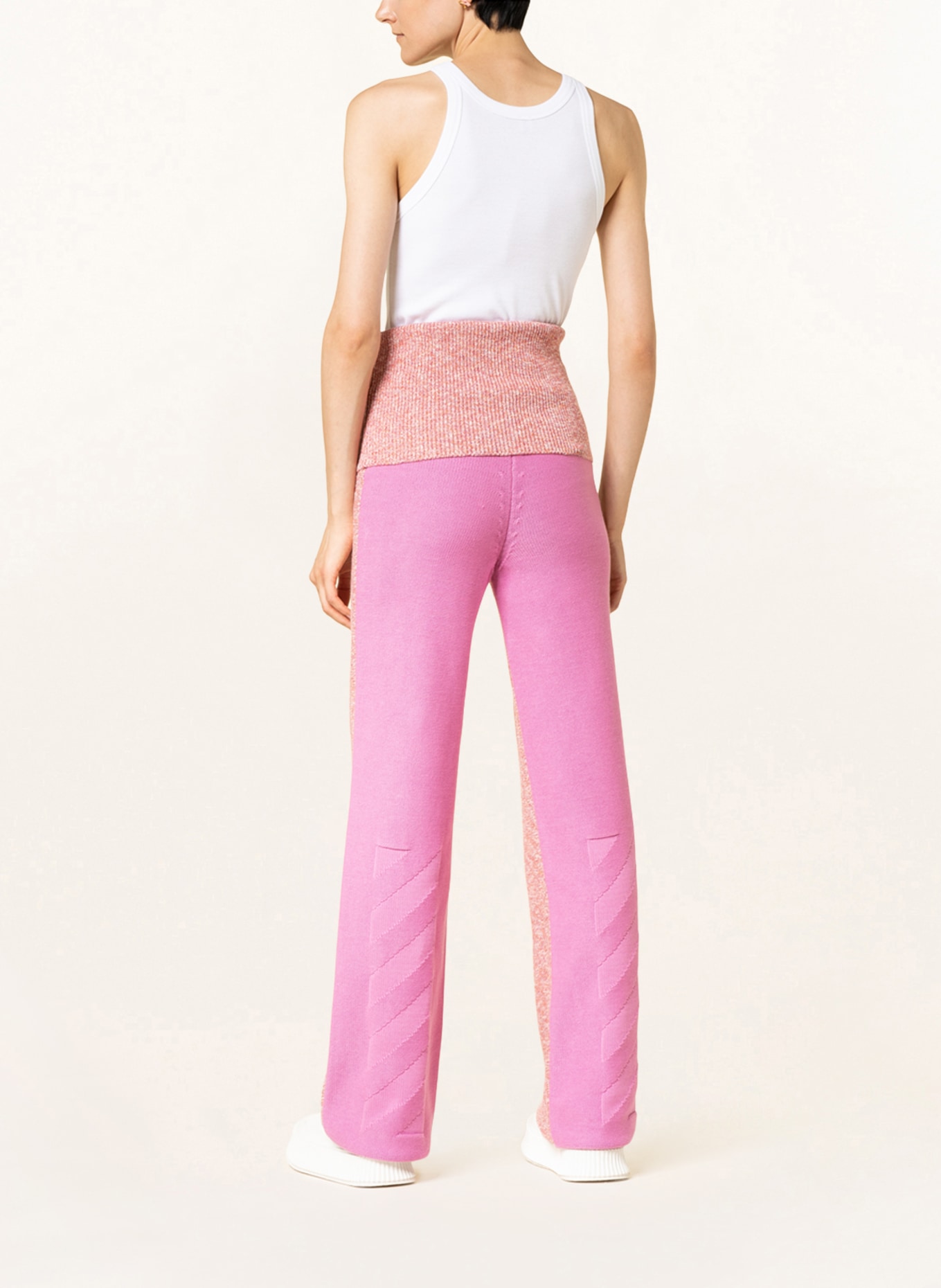Off-White Knit trousers, Color: FUCHSIA (Image 3)