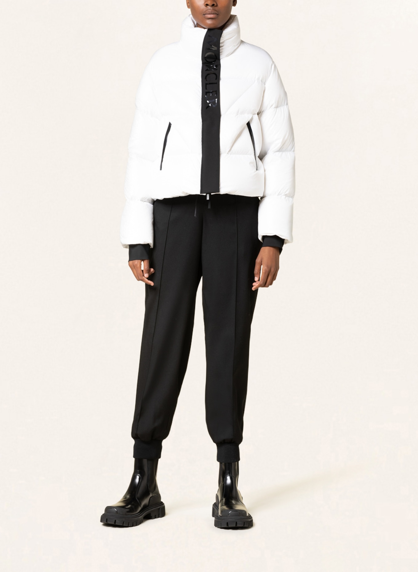 MONCLER Down jacket CLARET , Color: WHITE (Image 2)