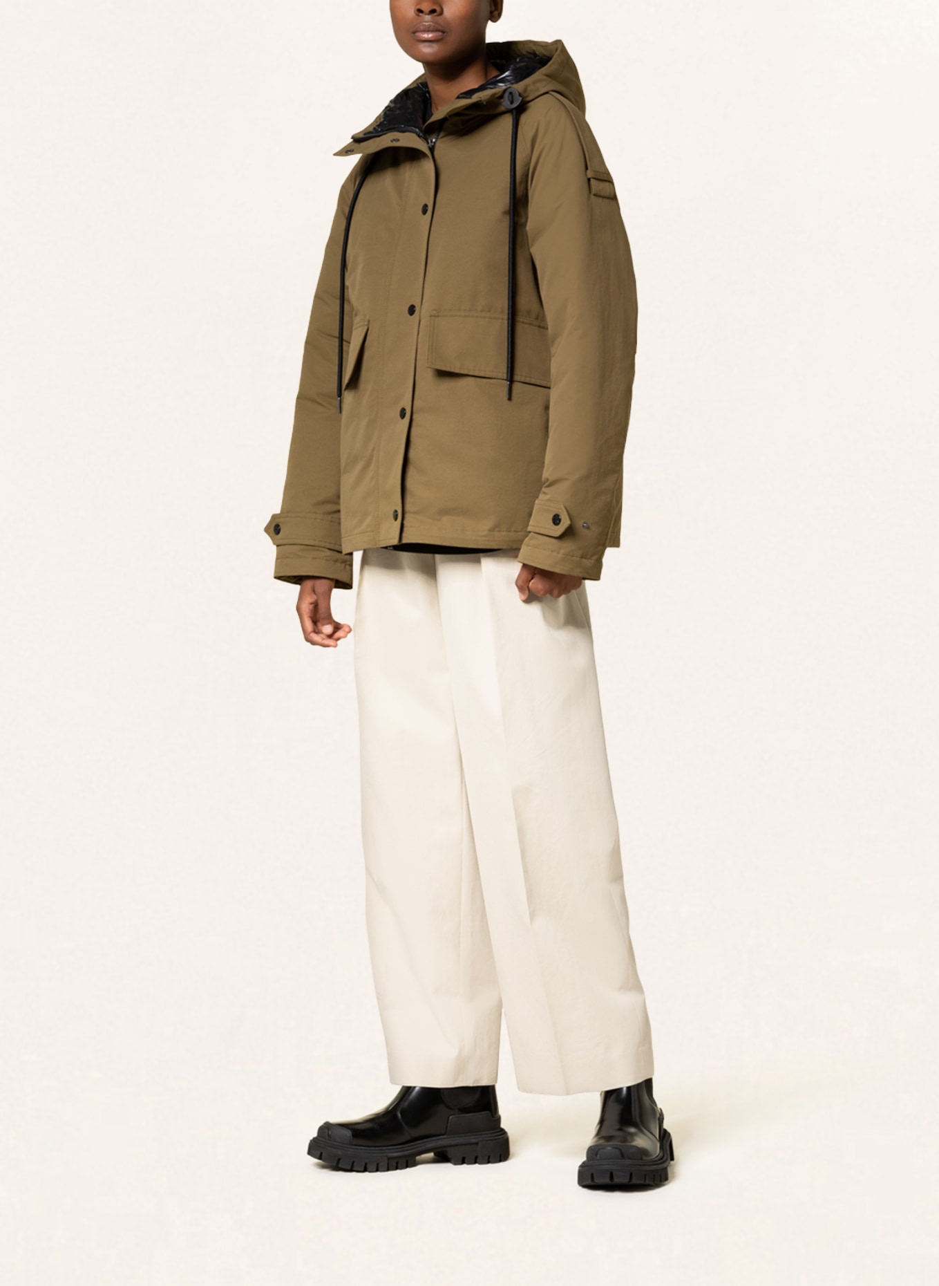 MONCLER Down jacket BADETE , Color: KHAKI (Image 2)