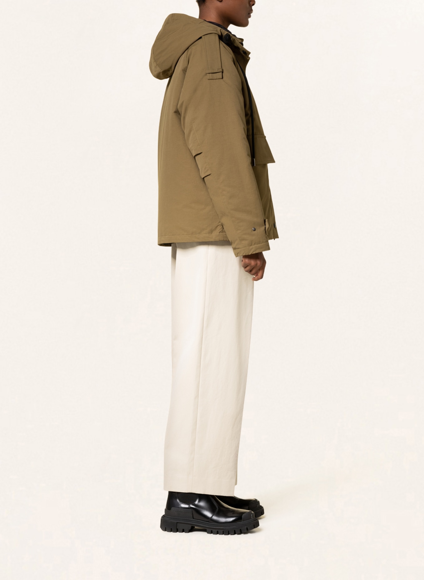 MONCLER Down jacket BADETE , Color: KHAKI (Image 4)