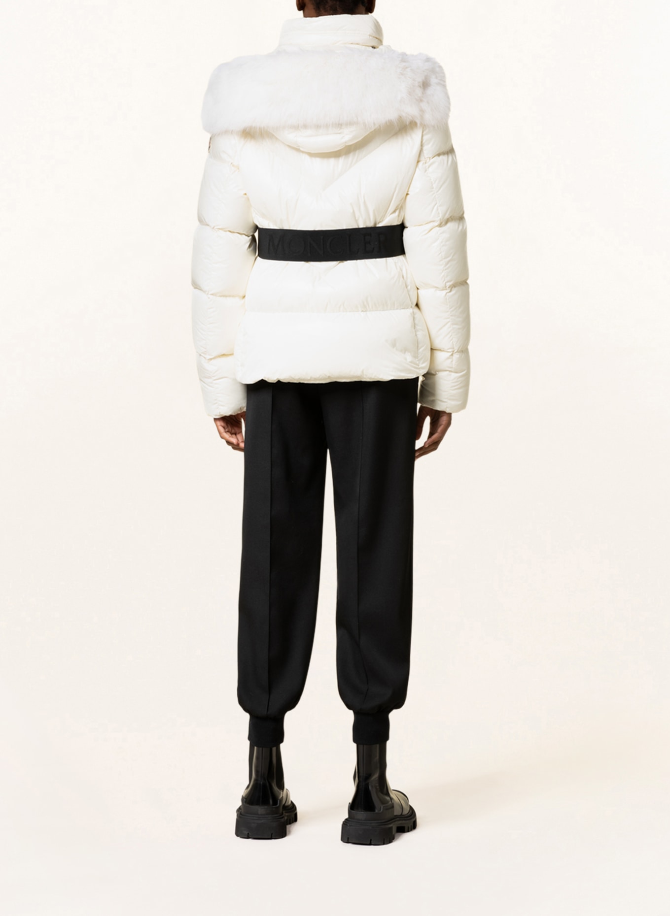 MONCLER Down jacket EZRA with removable faux fur , Color: WHITE (Image 3)