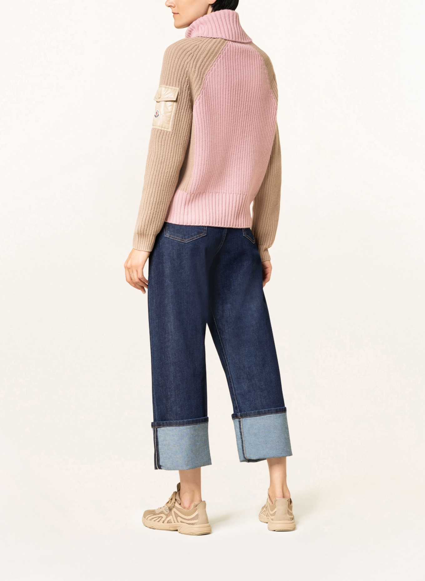 MONCLER Turtleneck sweater, Color: PINK/ BEIGE (Image 3)
