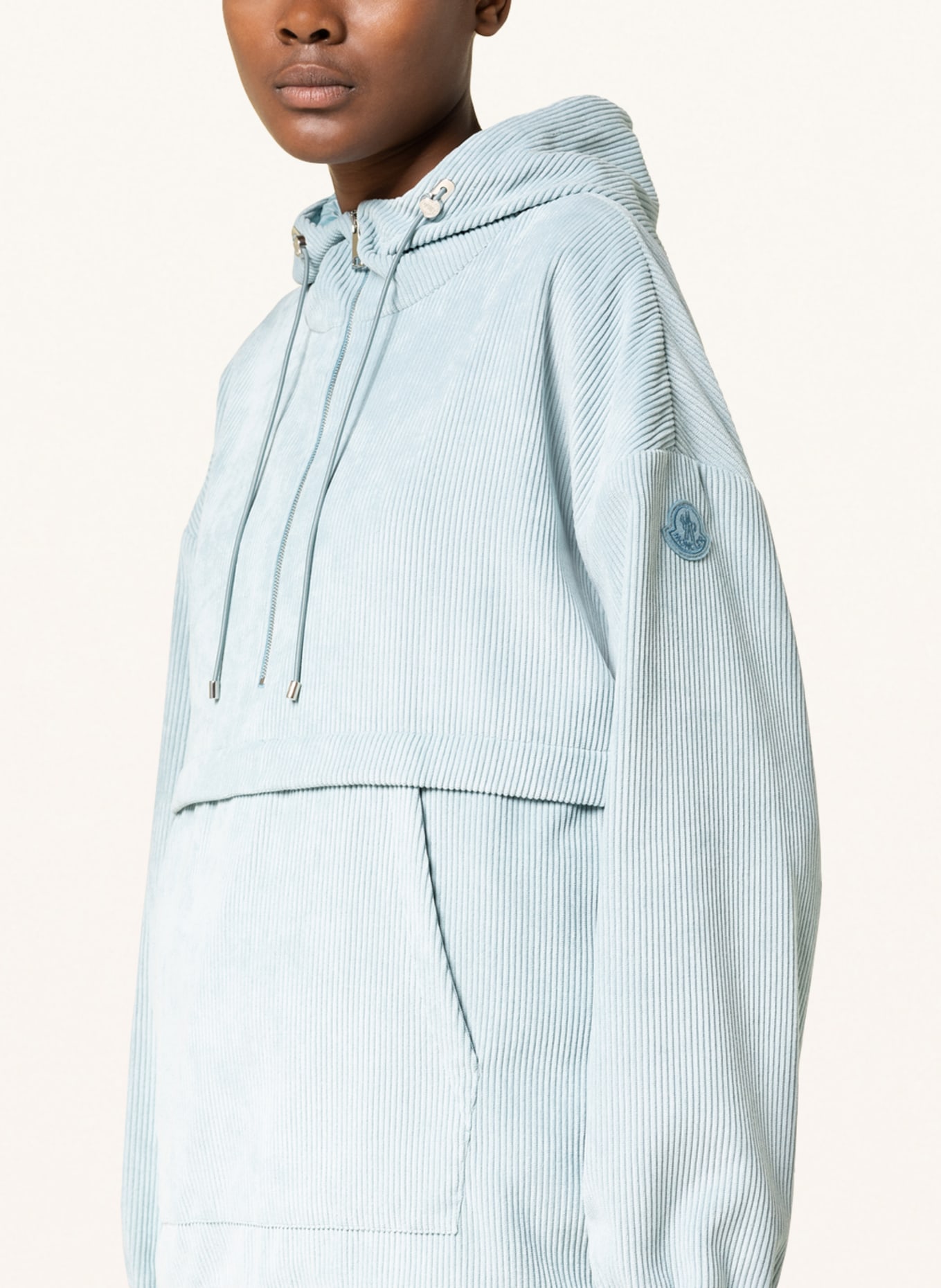 MONCLER Oversized hoodie made of corduroy , Color: LIGHT BLUE (Image 5)