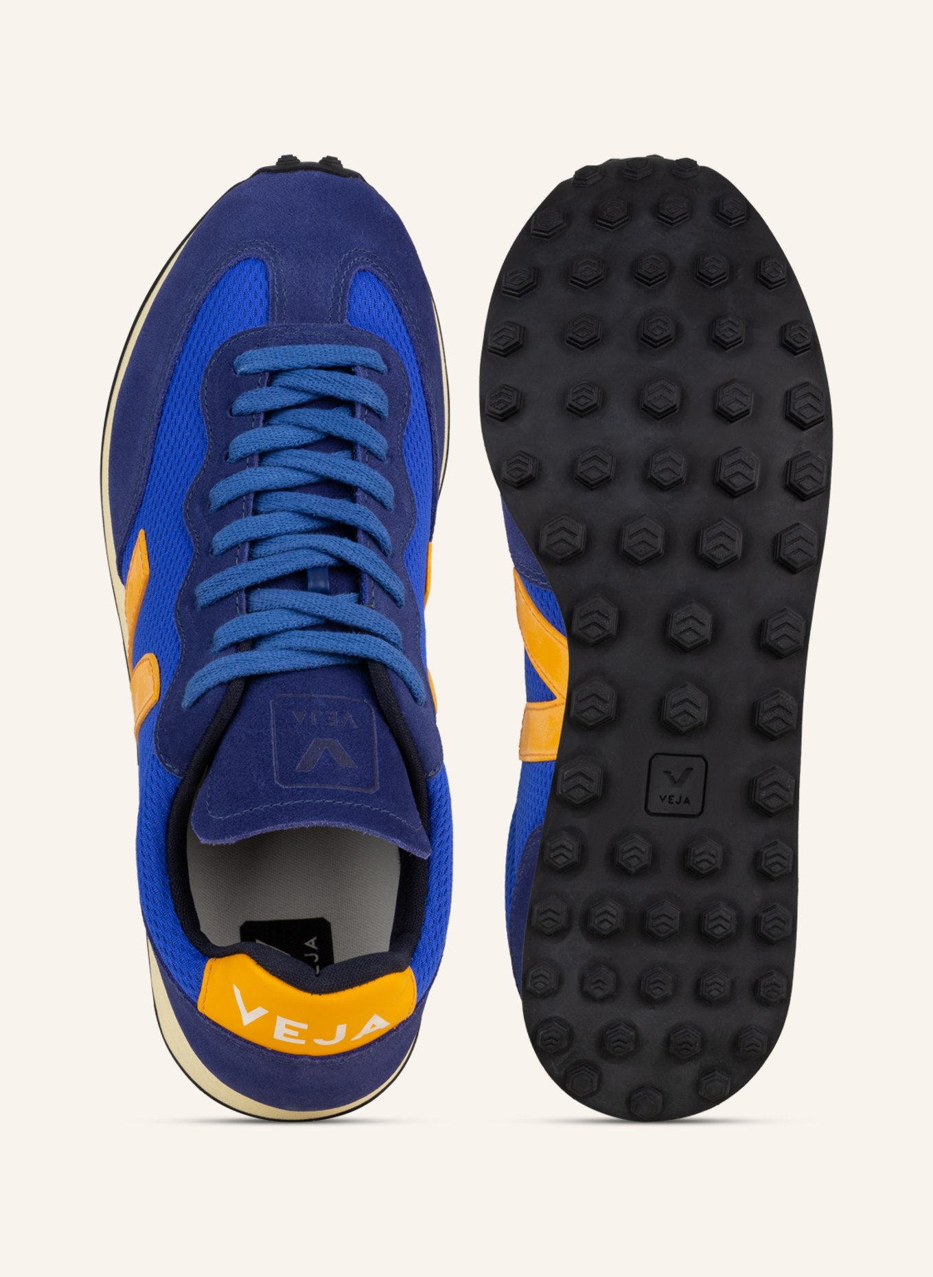 Veja orange sales and blue