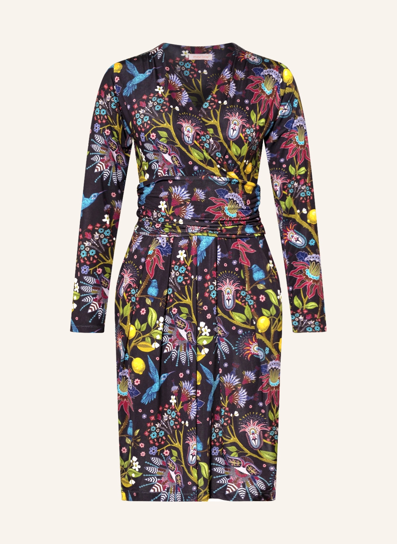 marivie Jersey dress I NEED MORE MONEY!, Color: FUCHSIA/ LIGHT GREEN/ BLACK (Image 1)