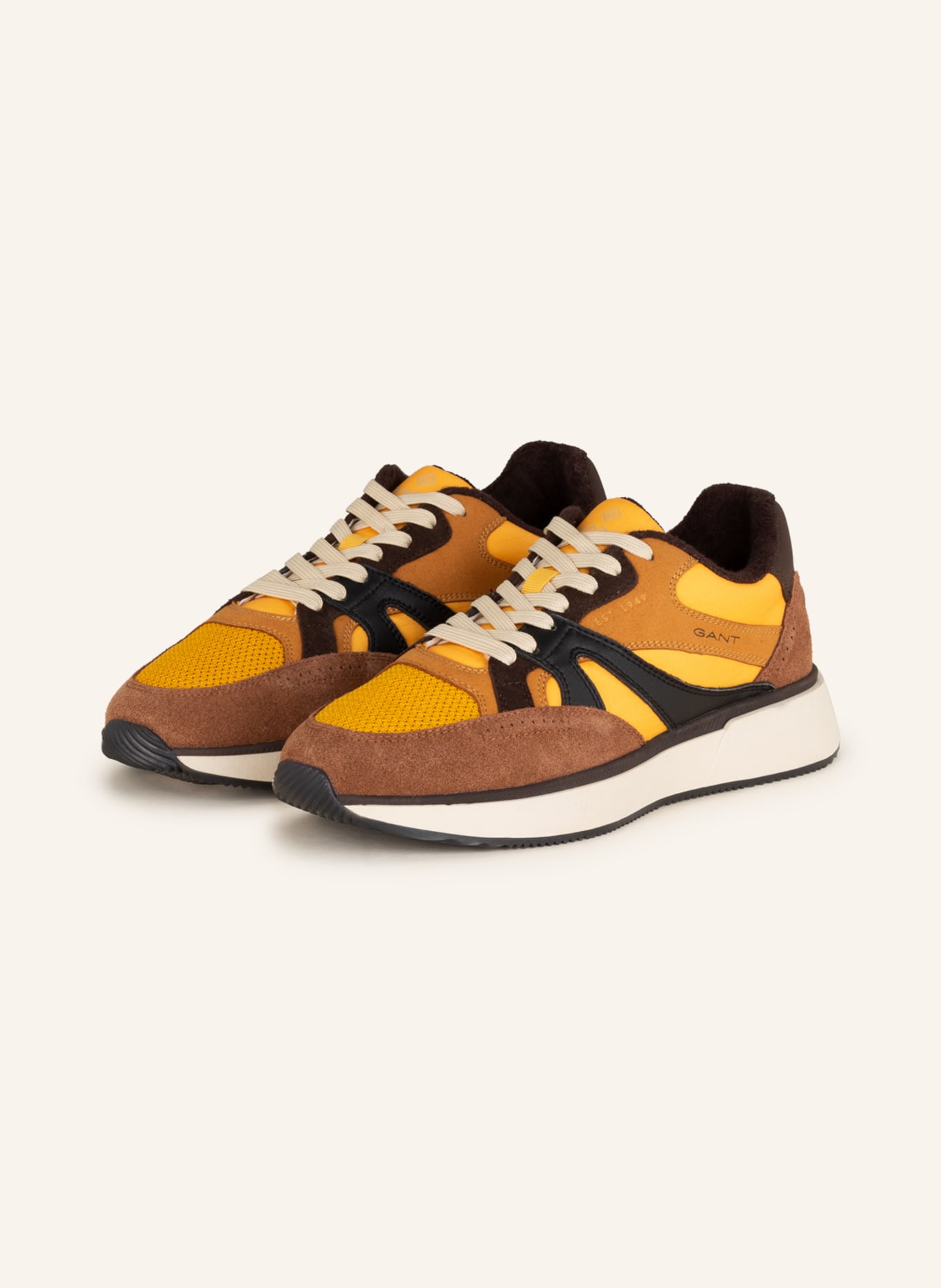 , Color: DARK YELLOW/ BROWN/ BLACK(Image 1)