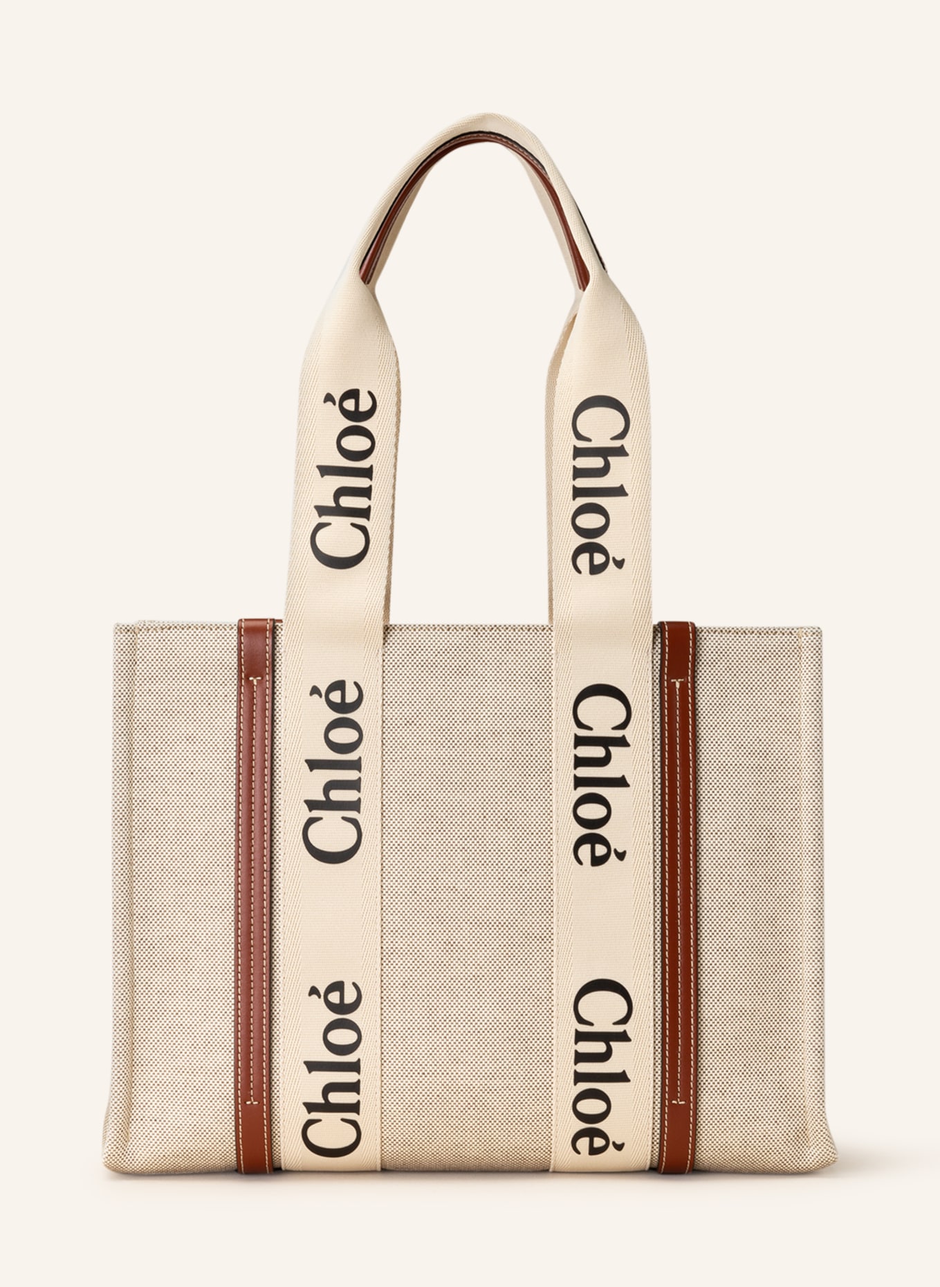 Chloé Shopper WOODY, Farbe: WHITE - BROWN (Bild 1)