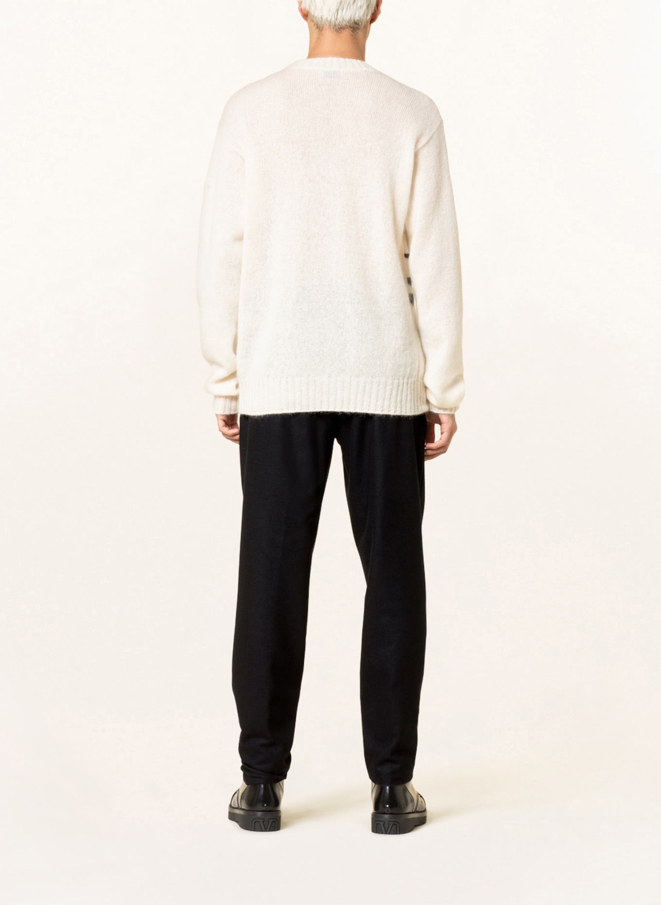 MONCLER Sweater with mohair, Color: WHITE/ BLACK (Image 3)