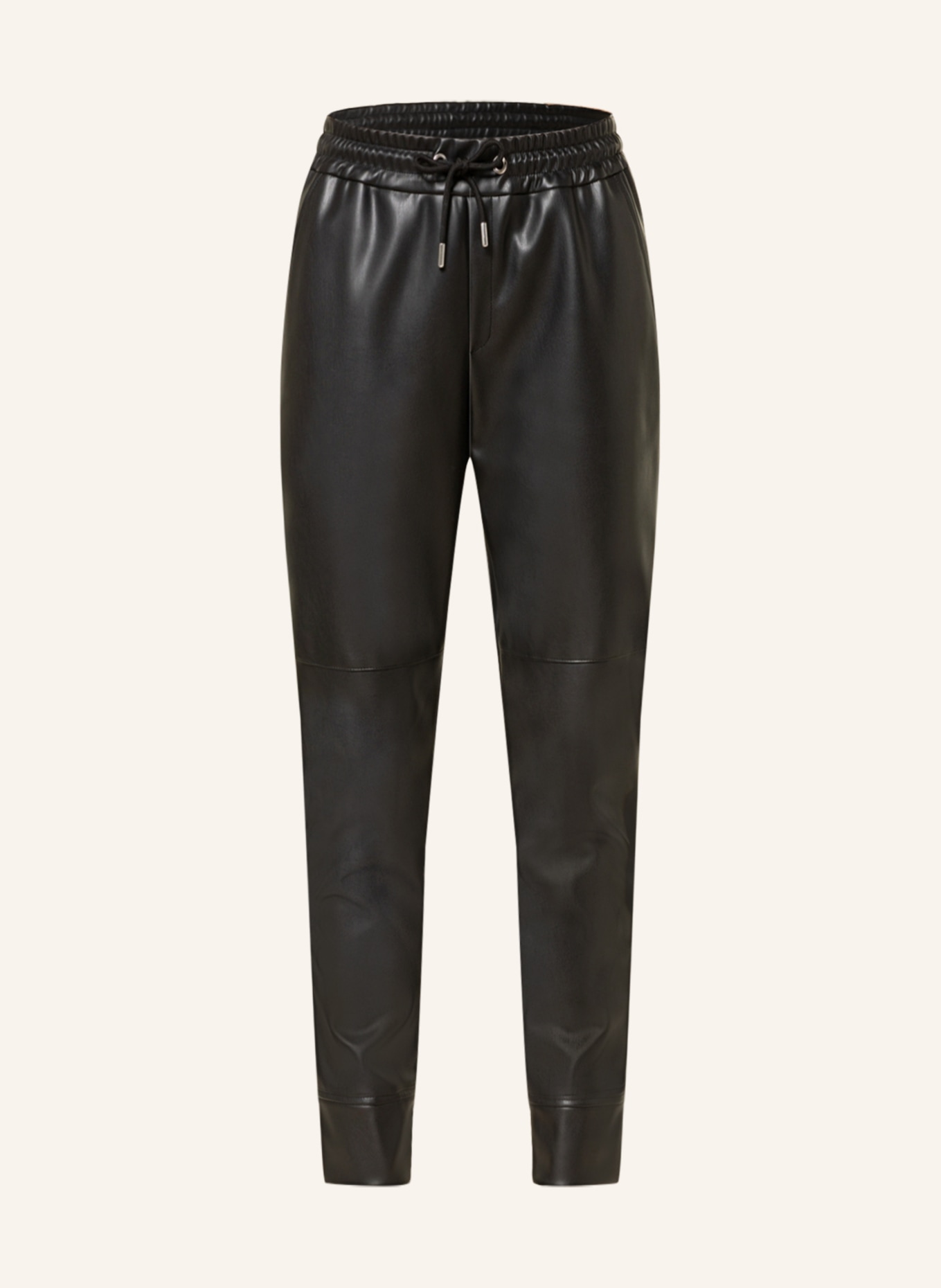 FUCHS SCHMITT 7/8 trousers in leather look, Color: BLACK (Image 1)