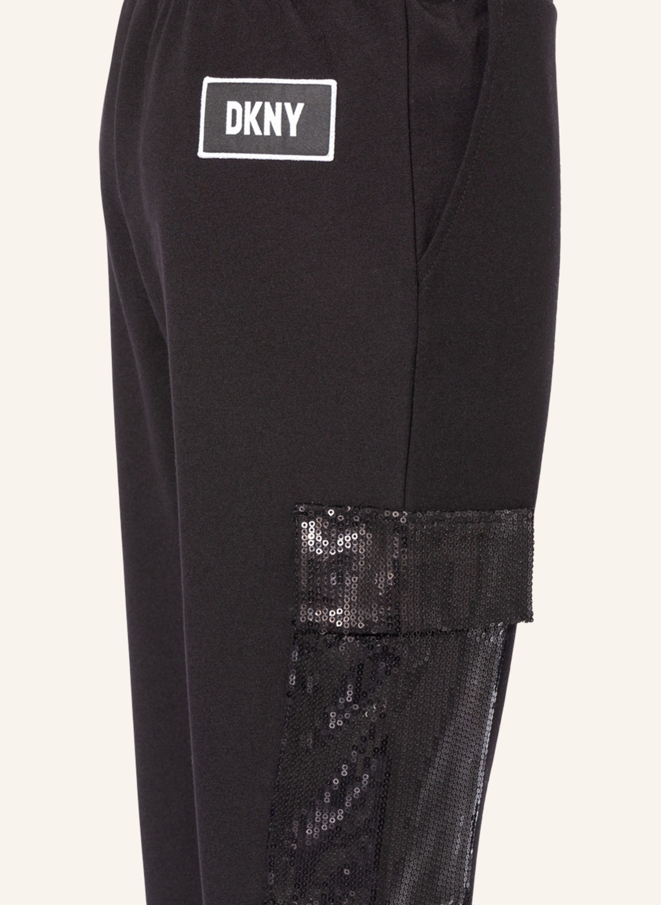 DKNY Sweatpants mit Pailletten , Farbe: SCHWARZ (Bild 3)