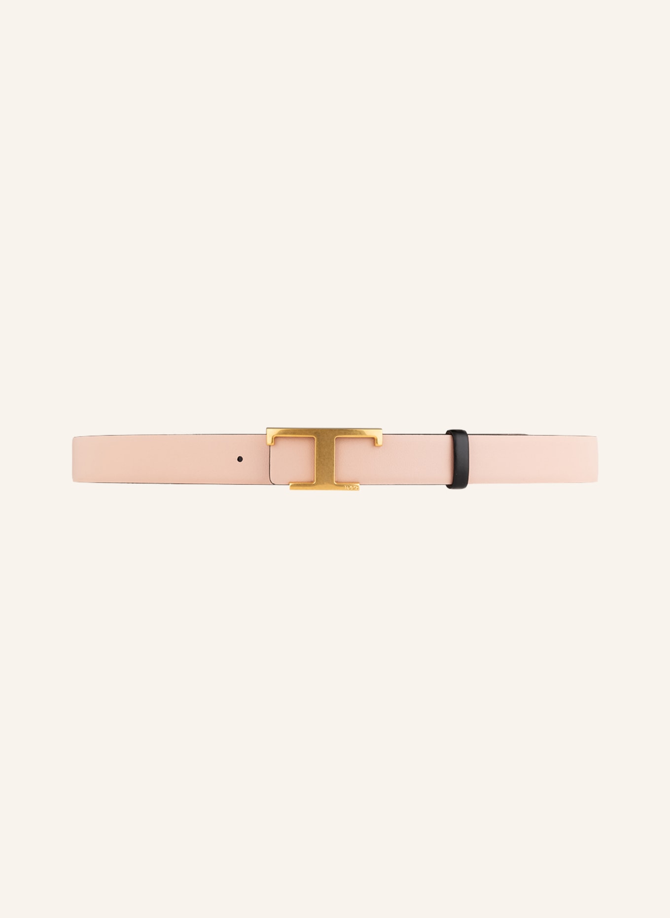 TOD'S Reversible leather belt, Color: BLACK/ LIGHT PINK (Image 2)