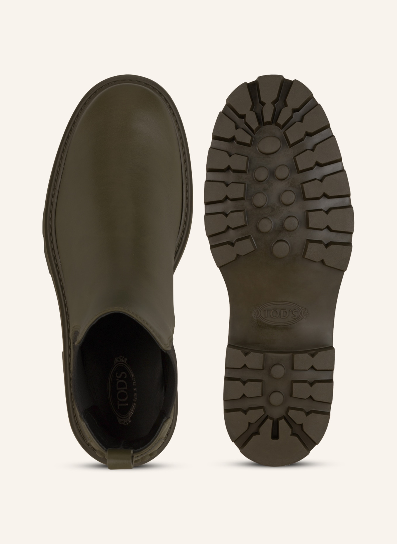 TOD'S Chelsea-Boots GOMMA PESANTE, Farbe: KHAKI (Bild 5)