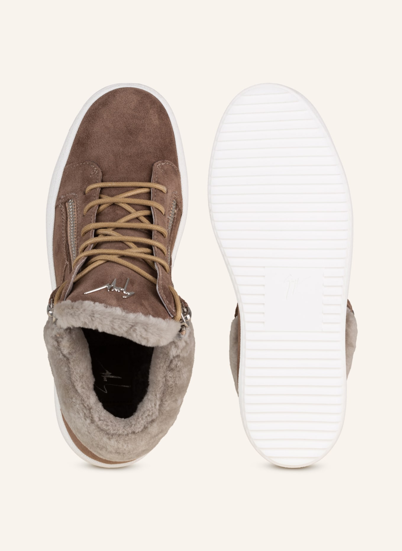 Giuseppe zanotti shearling sneakers store