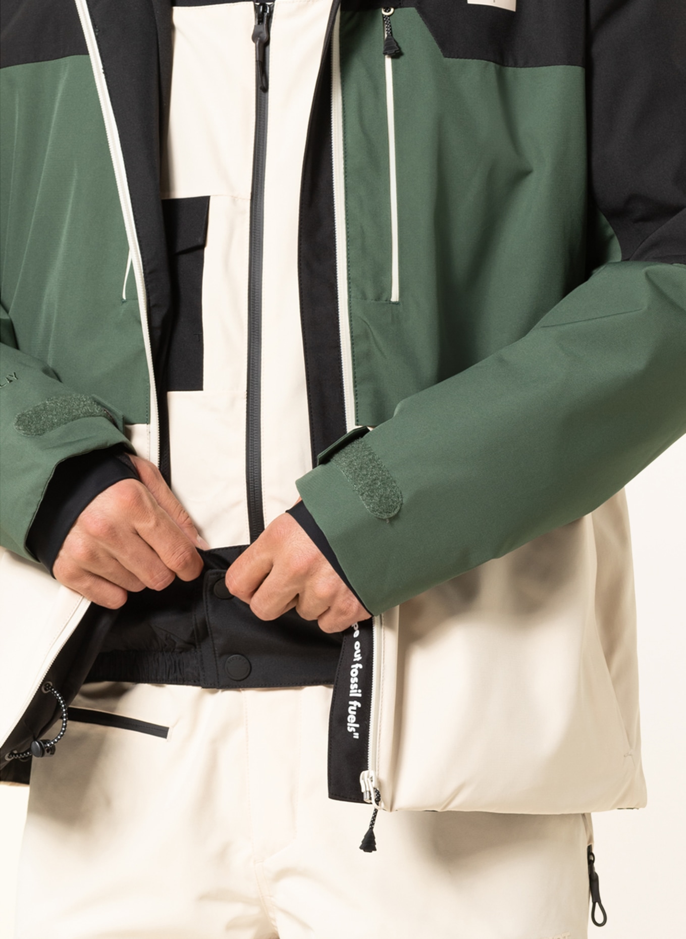 PICTURE Ski jacket OBJECT, Color: BLACK/ GREEN/ ECRU (Image 6)