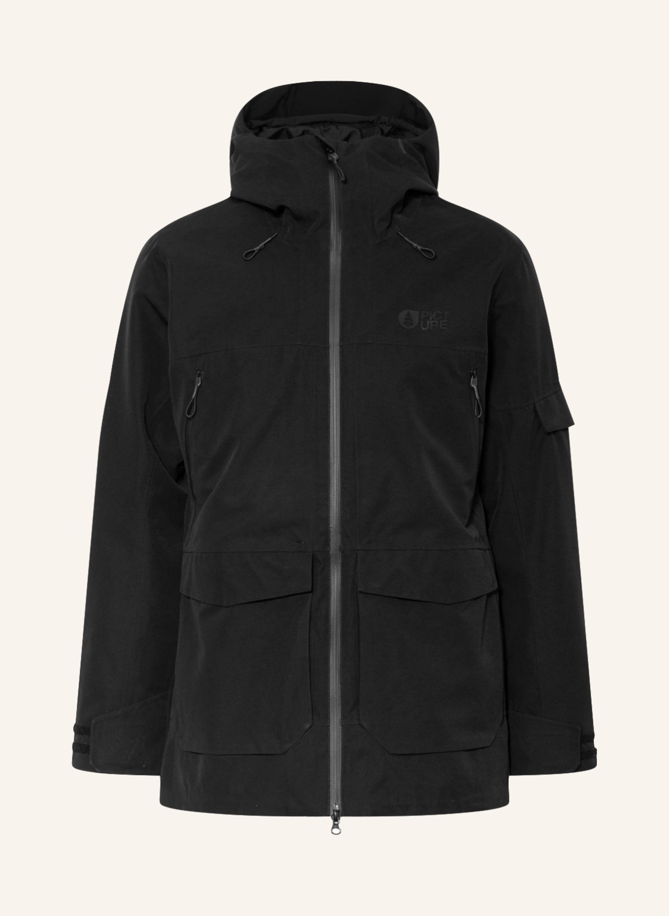 PICTURE Hardshell ski jacket U16, Color: BLACK (Image 1)