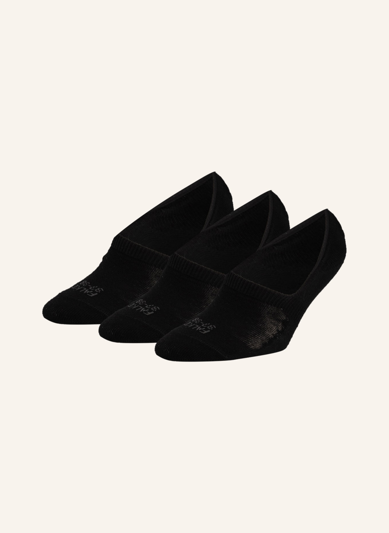 FALKE 3-pack footsies STEP HIGH CUT: BLACK