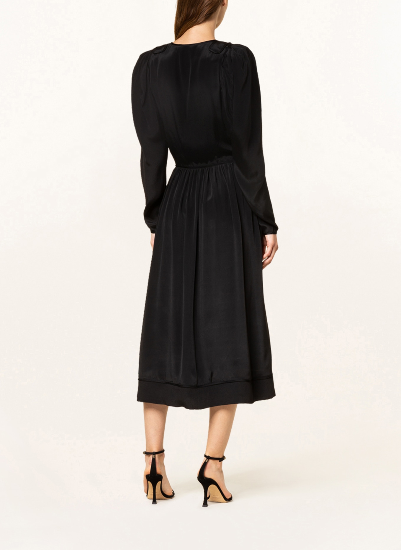 Magali Pascal Dress FRANCIS with silk, Color: BLACK (Image 3)