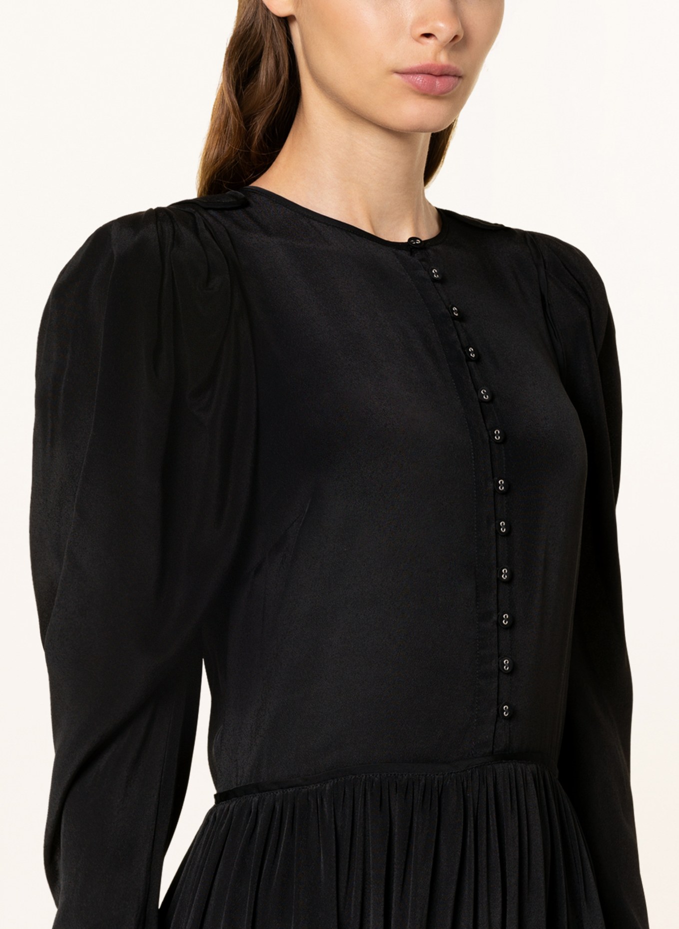 Magali Pascal Dress FRANCIS with silk, Color: BLACK (Image 4)