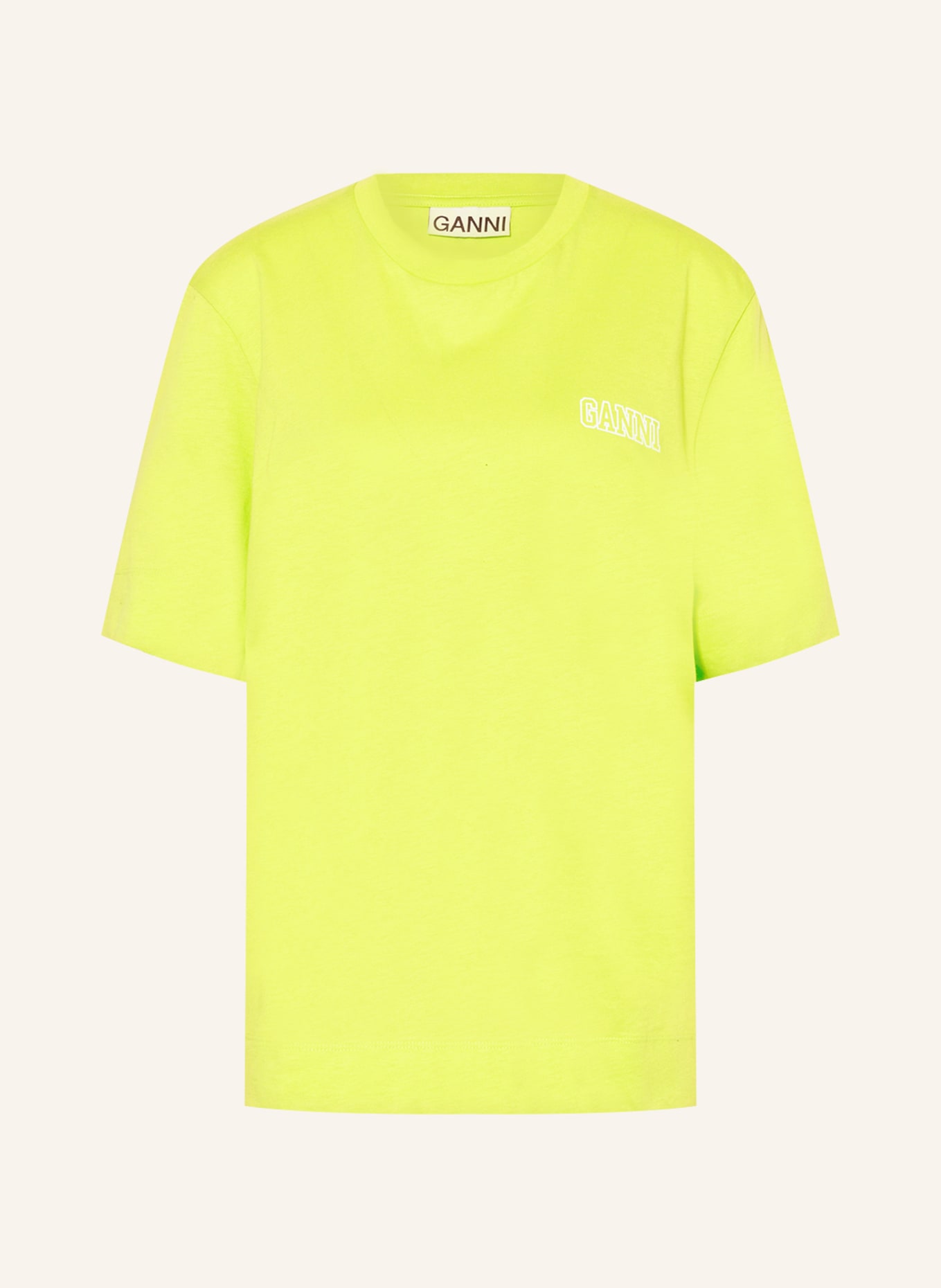 GANNI T-shirt , Kolor: JASKRAWY ZIELONY (Obrazek 1)