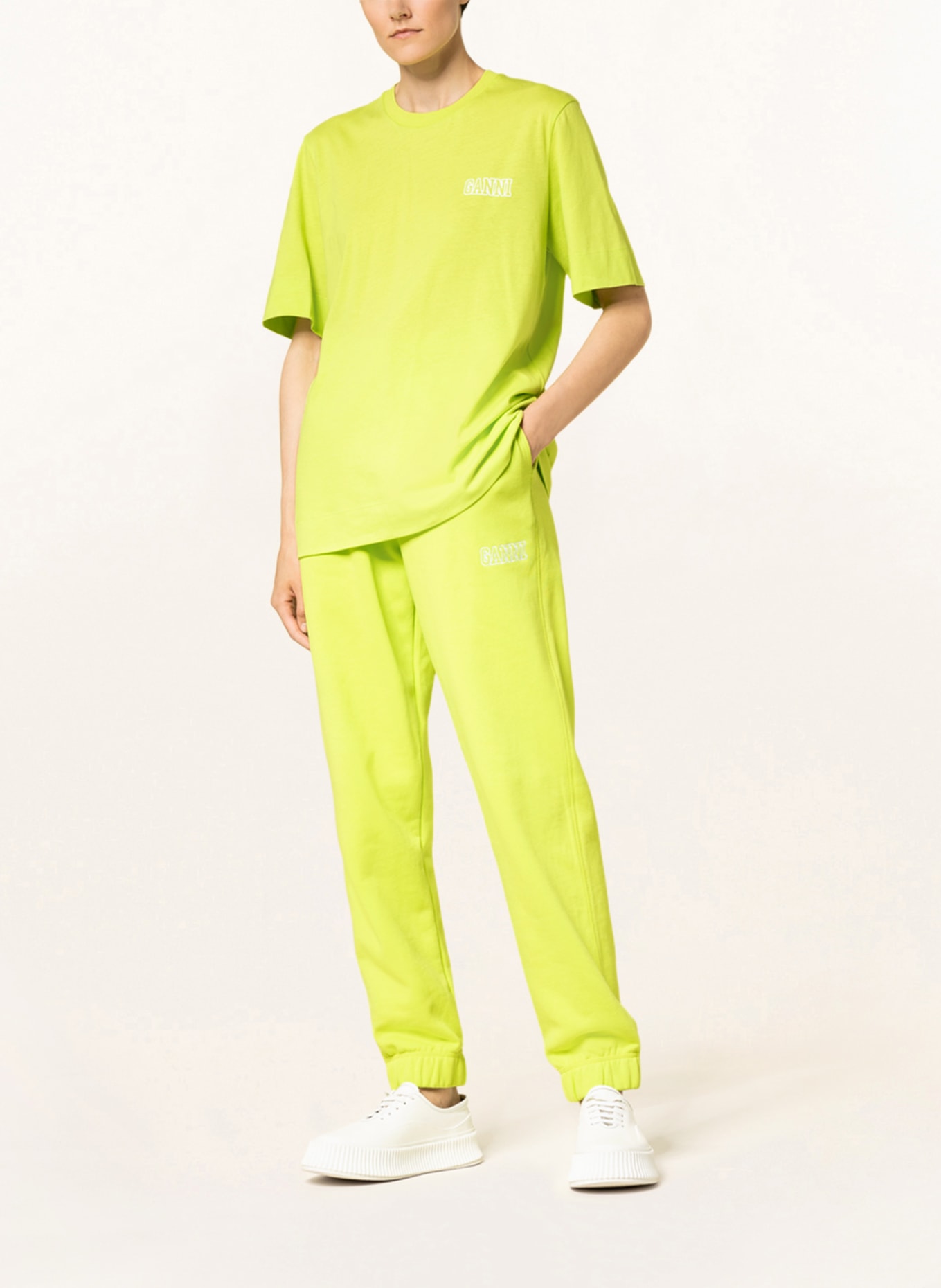 GANNI T-shirt , Color: NEON GREEN (Image 2)