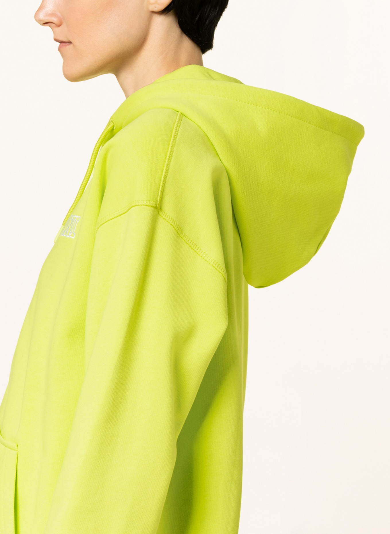 GANNI Sweat jacket, Color: NEON GREEN (Image 5)