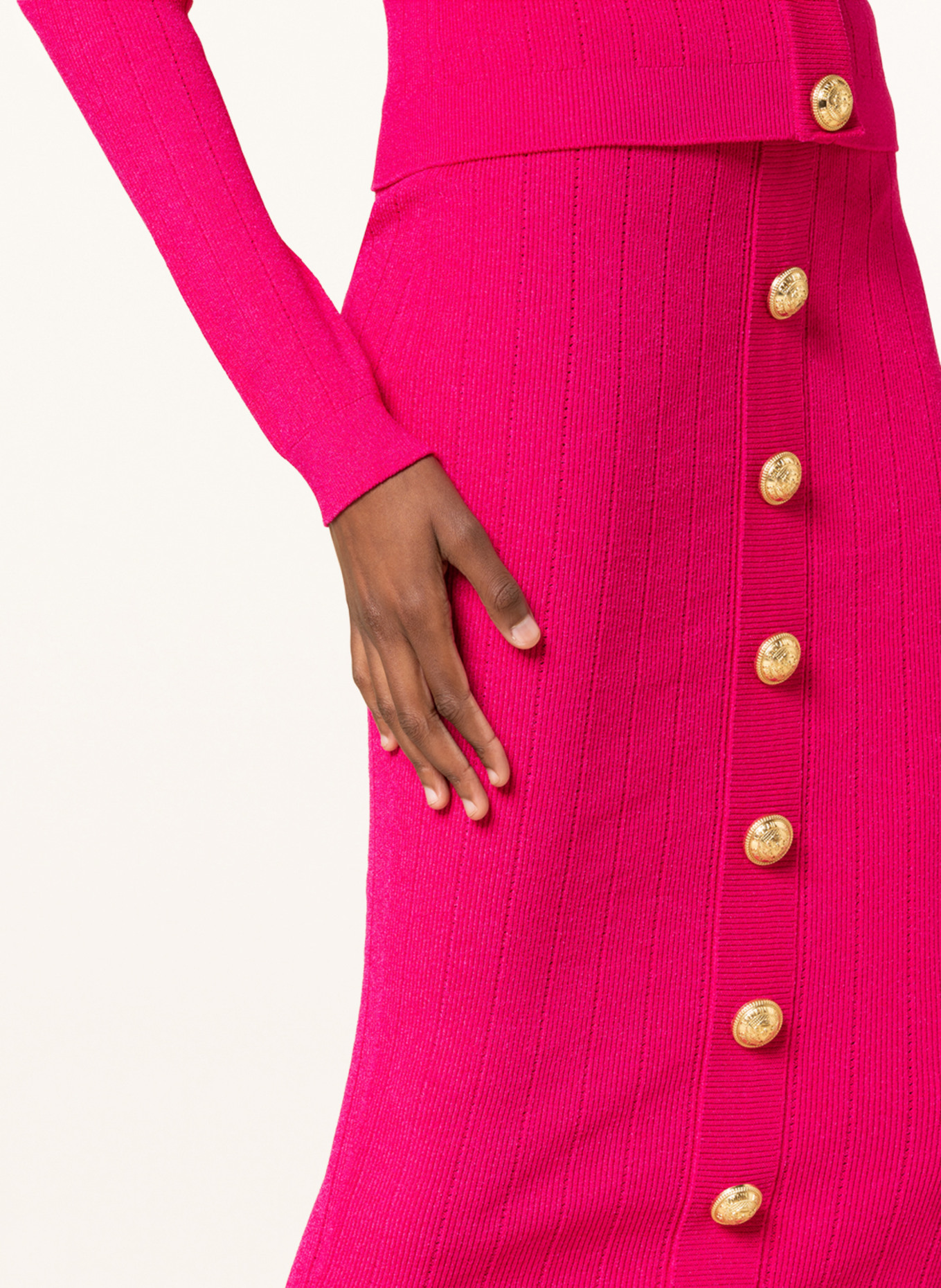 BALMAIN Knit skirt, Color: PINK (Image 4)