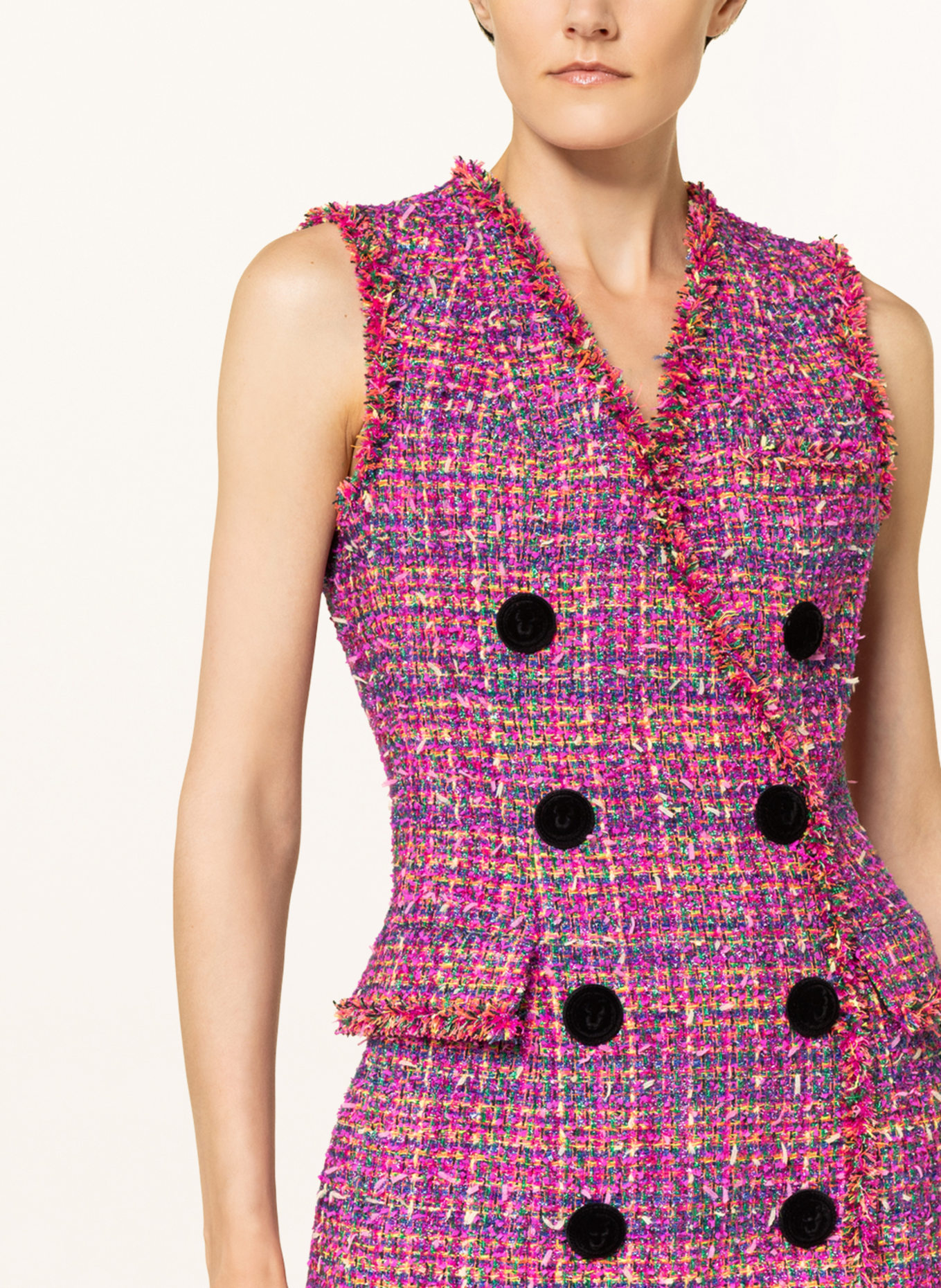 BALMAIN Tweed dress, Color: NEON PINK/ NEON YELLOW/ GREEN (Image 4)
