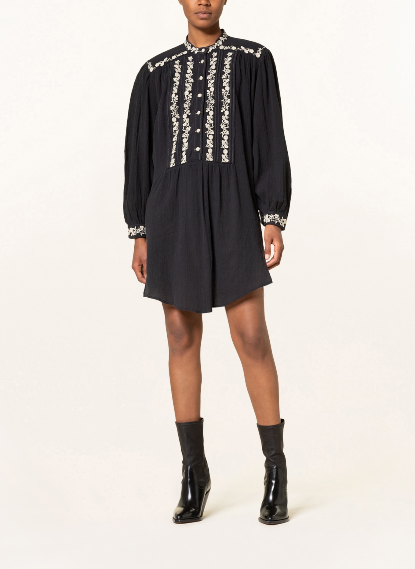 MARANT ÉTOILE Dress GENA, Color: BLACK/ CREAM (Image 2)
