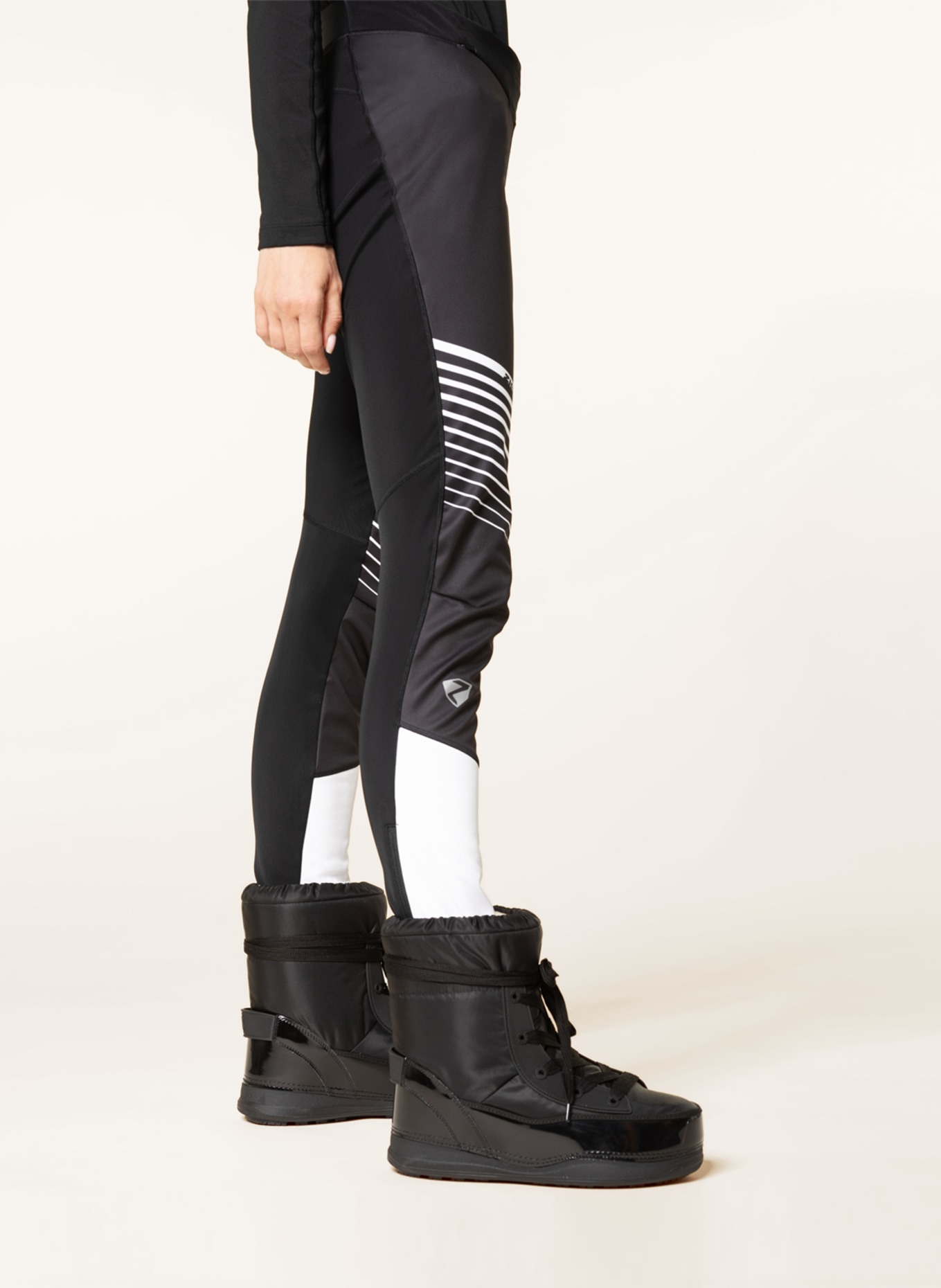 ziener Softshell ski pants NURA, Color: BLACK/ WHITE (Image 5)