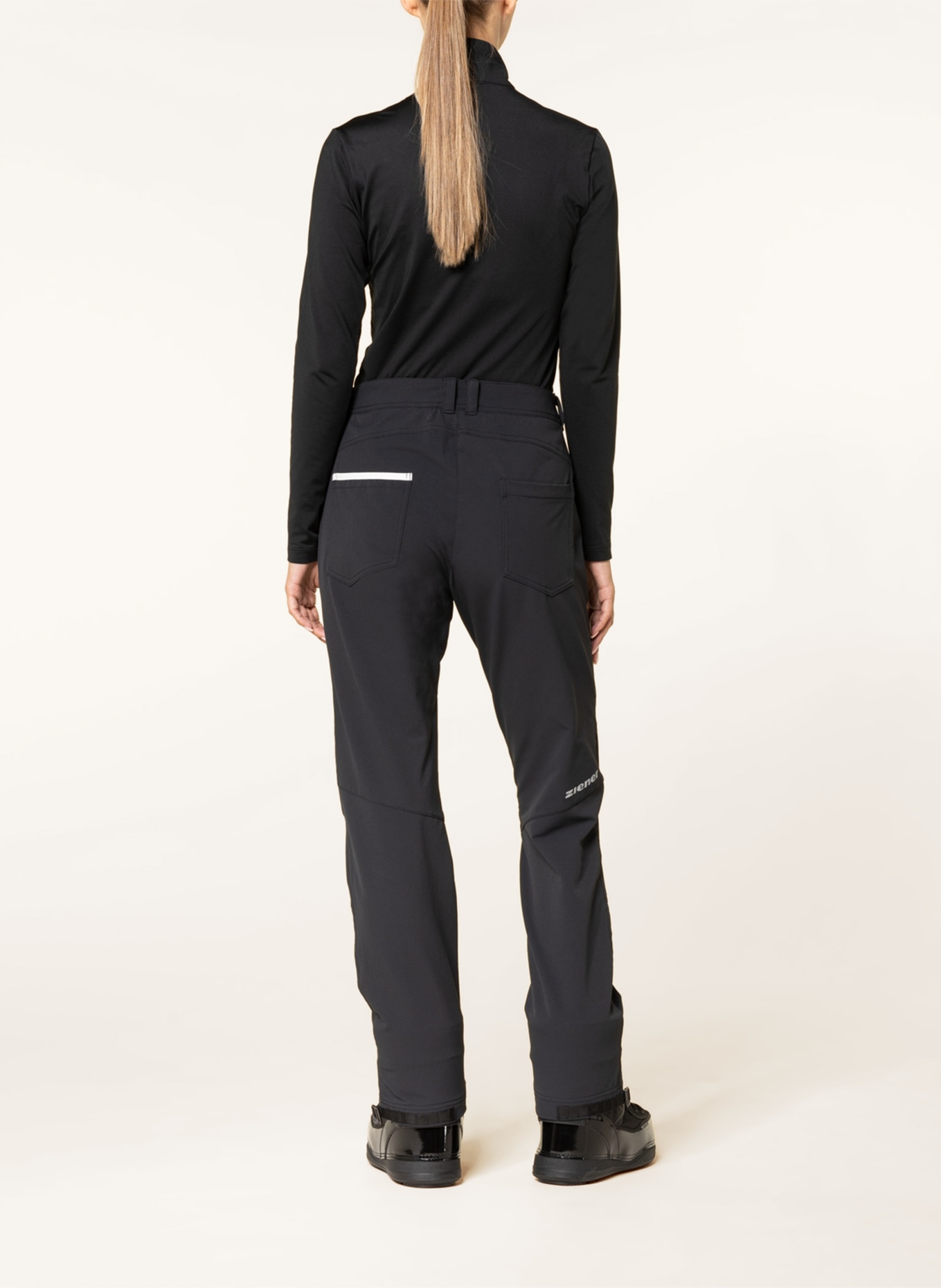 ziener Softshell ski pants NOREA, Color: BLACK (Image 3)