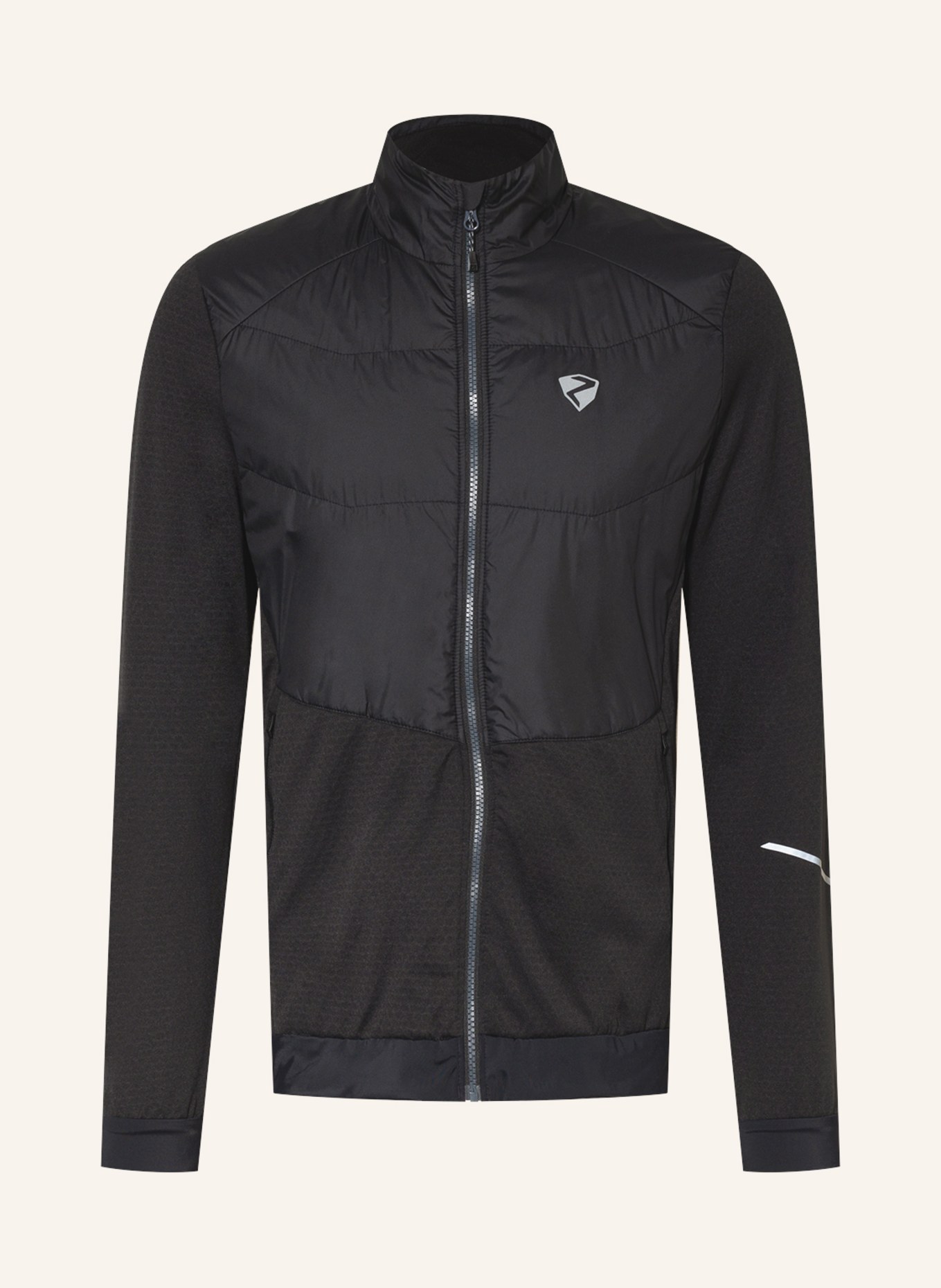 ziener Hybrid fleece jacket NESKO, Color: BLACK (Image 1)
