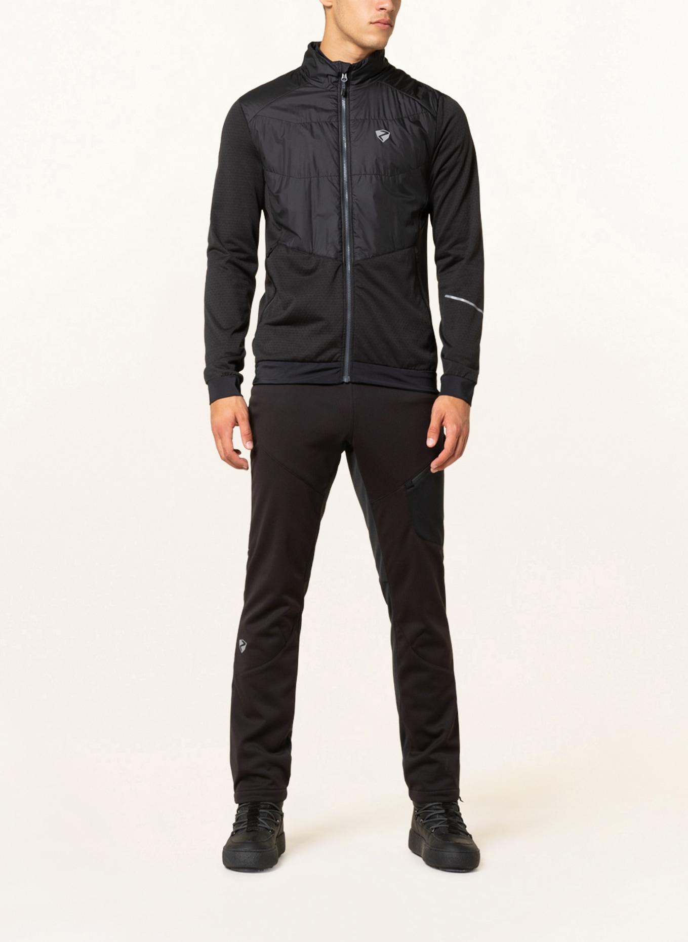 ziener Hybrid fleece jacket NESKO, Color: BLACK (Image 2)
