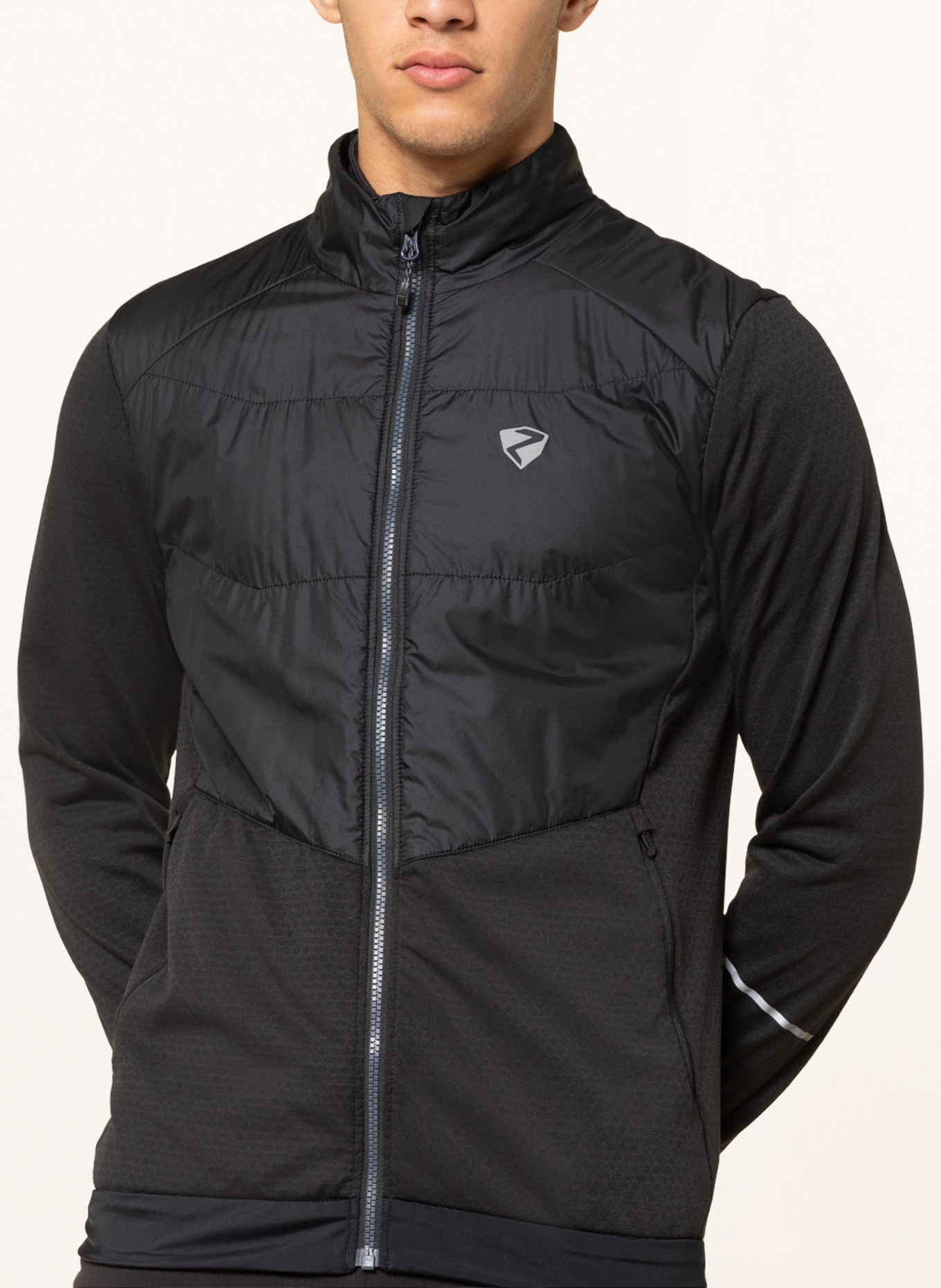 ziener Hybrid fleece jacket NESKO, Color: BLACK (Image 4)