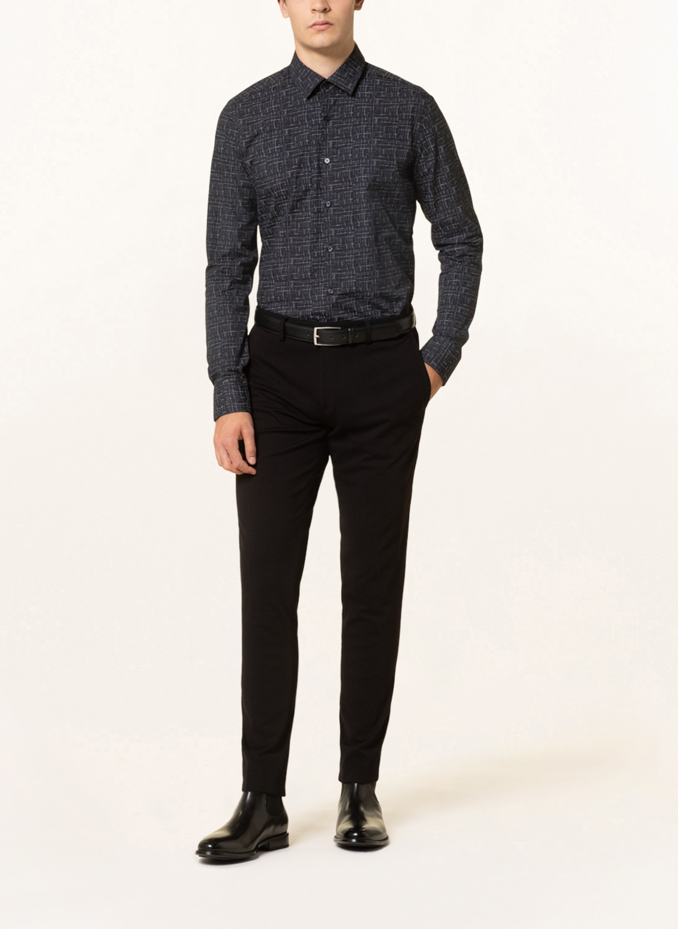 PAUL Shirt slim fit, Color: BLACK/ WHITE/ GRAY (Image 2)