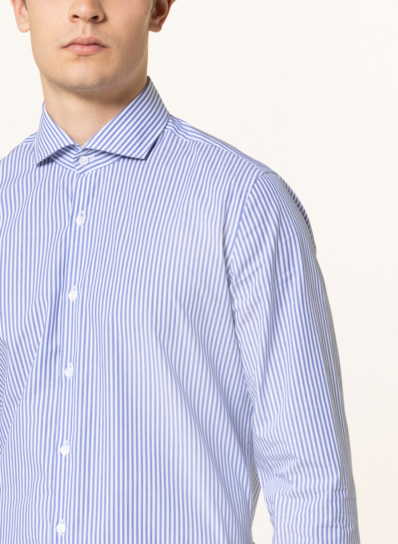 PAUL Shirt slim fit , Color: WHITE/ BLUE (Image 4)