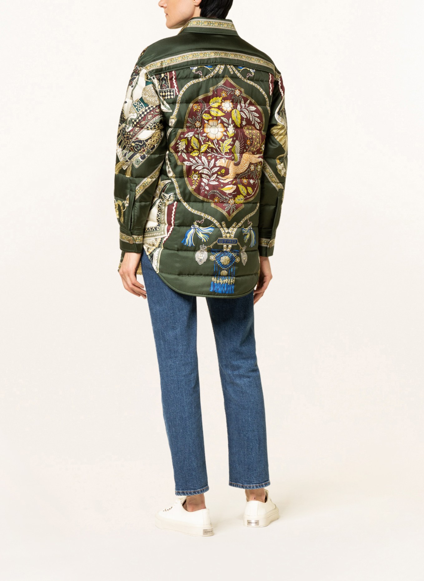 ETRO Quilted jacket with silk, Color: DARK GREEN/ ECRU/ LIGHT GREEN (Image 3)