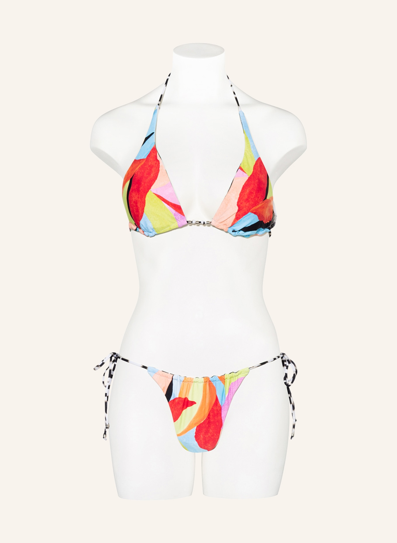 SEAFOLLY Triangel-Bikini-Hose TROPFEST zum Wenden, Farbe: HELLBLAU/ ROT/ LILA (Bild 2)