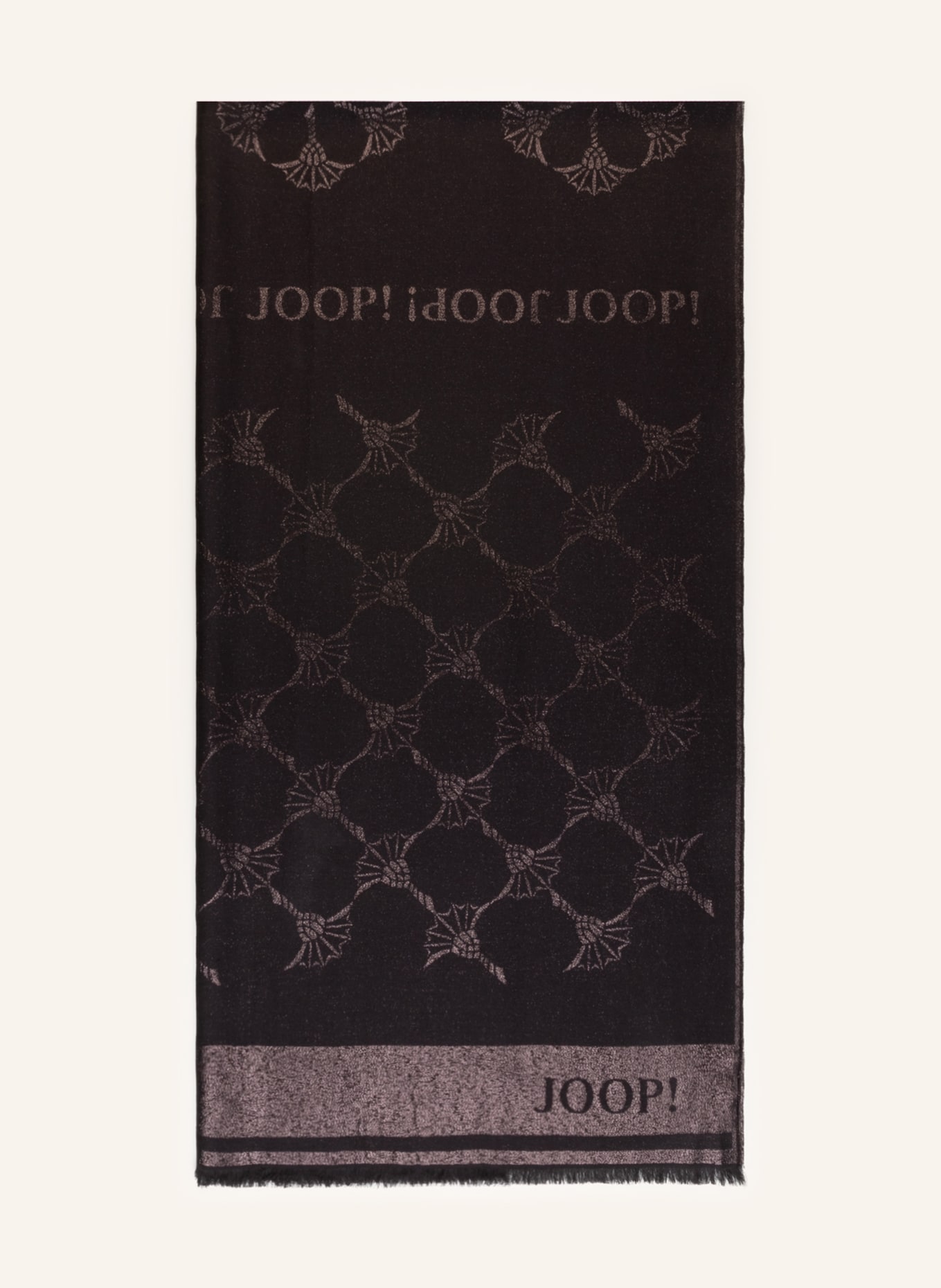 JOOP! Scarf with glitter thread, Color: BLACK/ ROSE GOLD (Image 1)