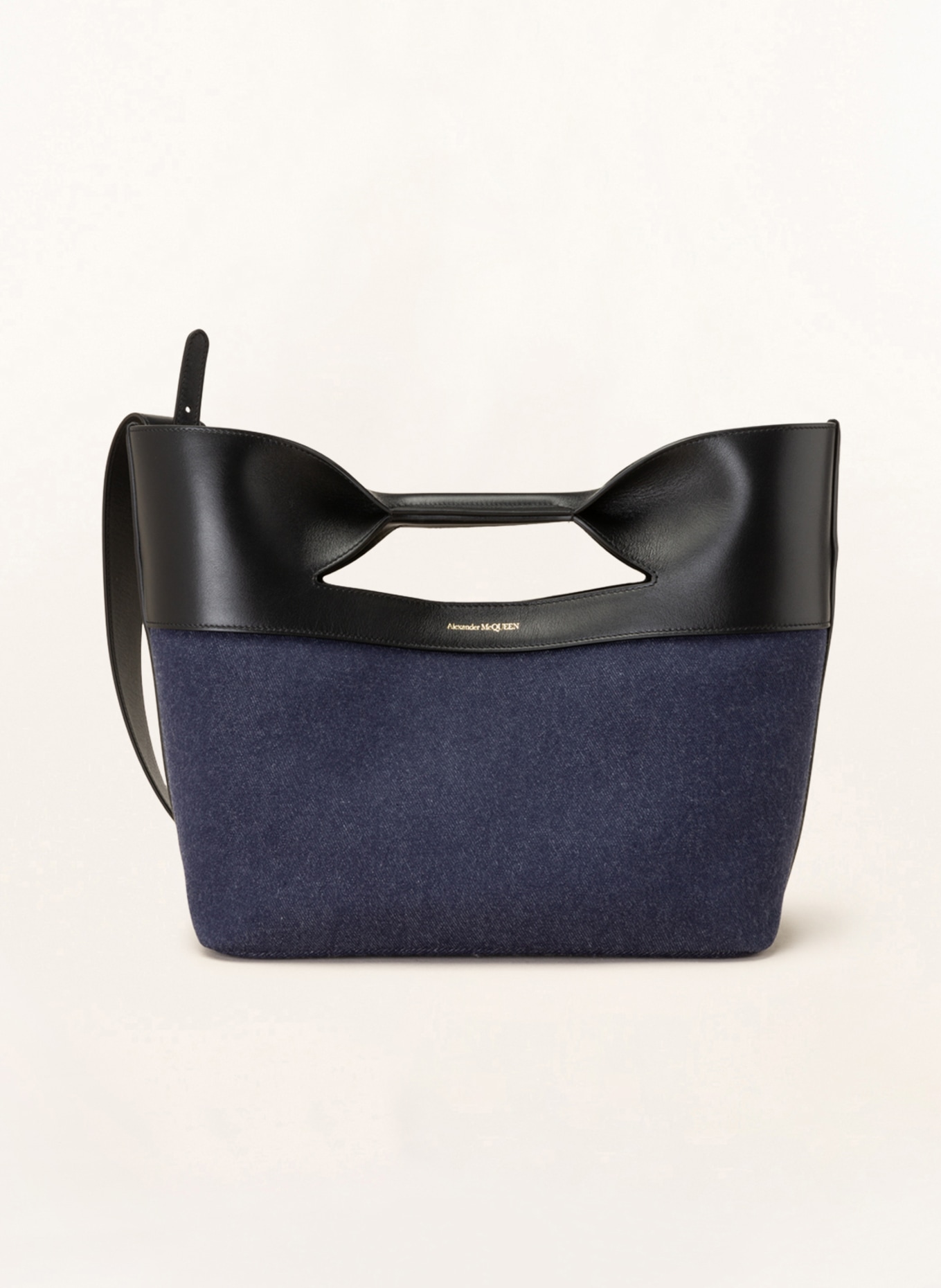 Alexander McQUEEN Handbag THE BOW SMALL, Color: BLACK/ DARK BLUE (Image 1)
