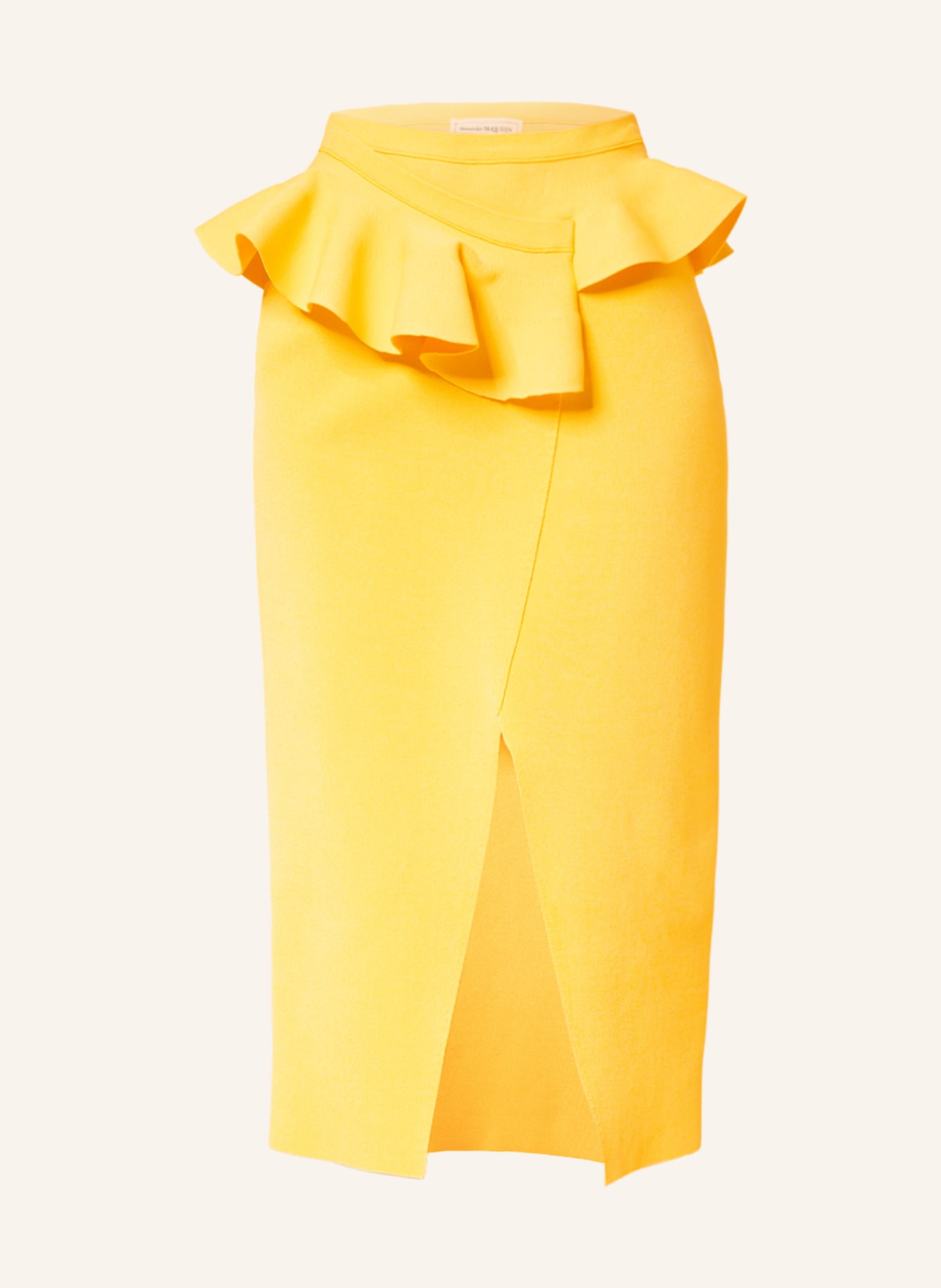 Alexander McQUEEN Knit skirt with frills, Color: YELLOW (Image 1)