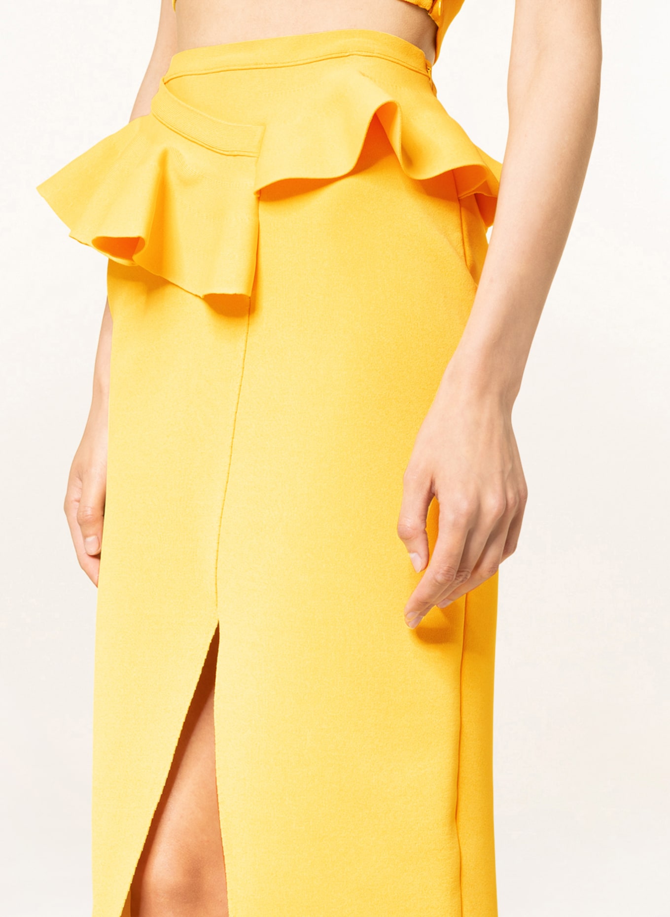 Alexander McQUEEN Knit skirt with frills, Color: YELLOW (Image 4)