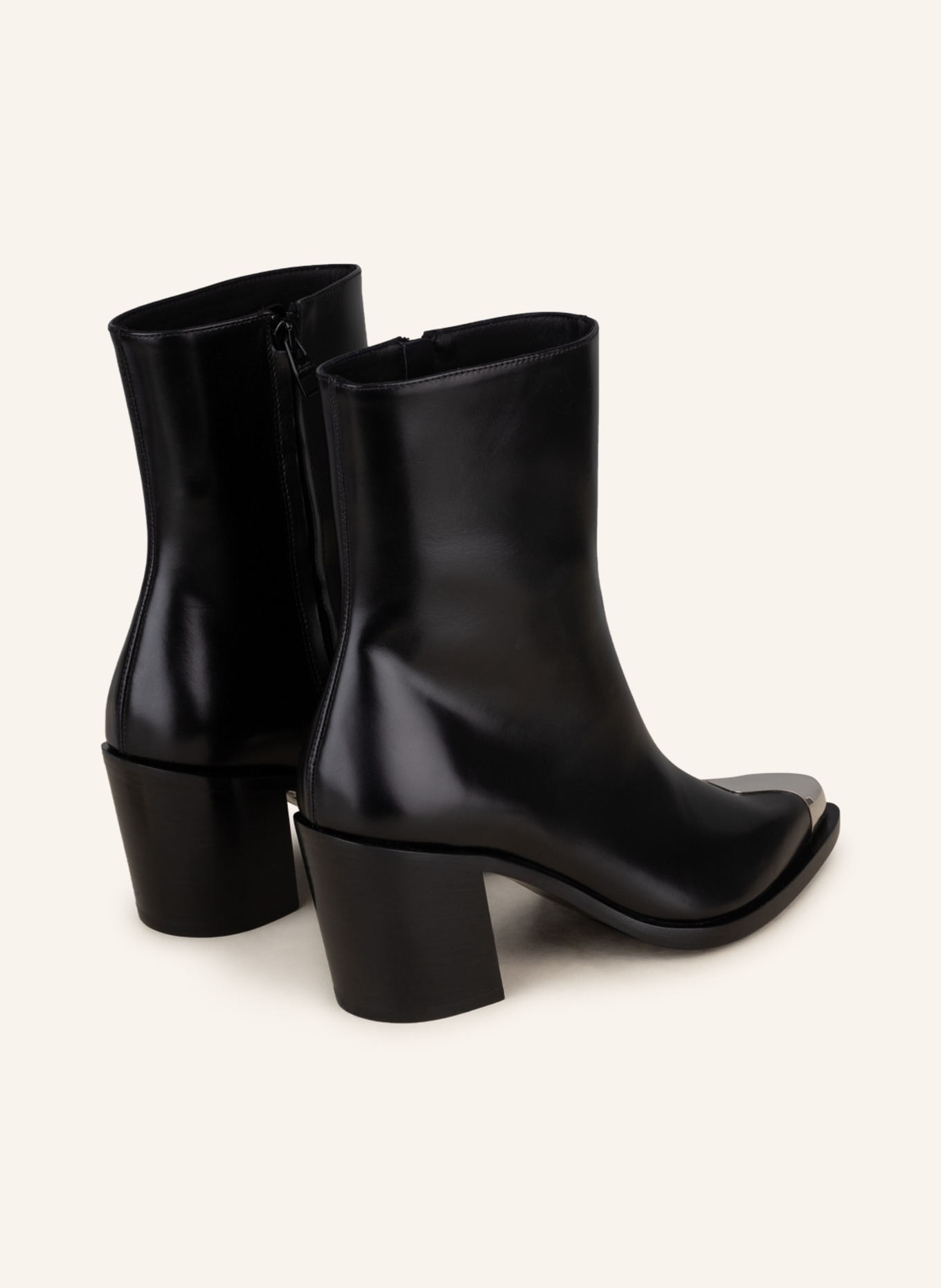 Alexander mcqueen leather ankle store boots