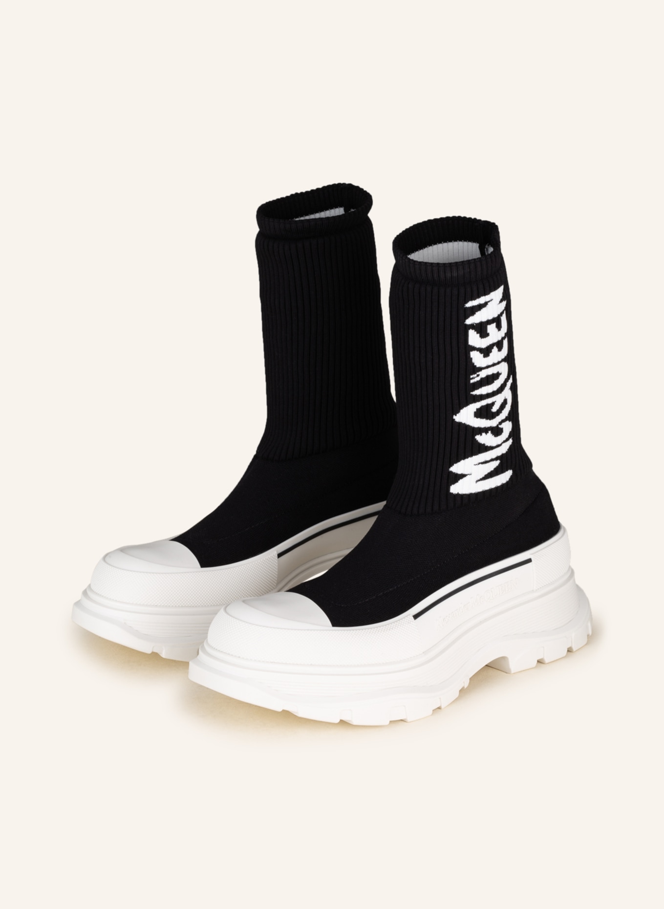 Alexander McQUEEN Hightop-Sneaker TREAD SLICK, Farbe: SCHWARZ/ WEISS (Bild 1)
