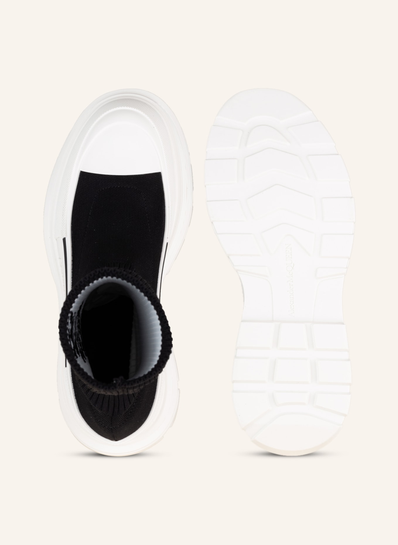 Alexander McQUEEN Hightop-Sneaker TREAD SLICK, Farbe: SCHWARZ/ WEISS (Bild 5)