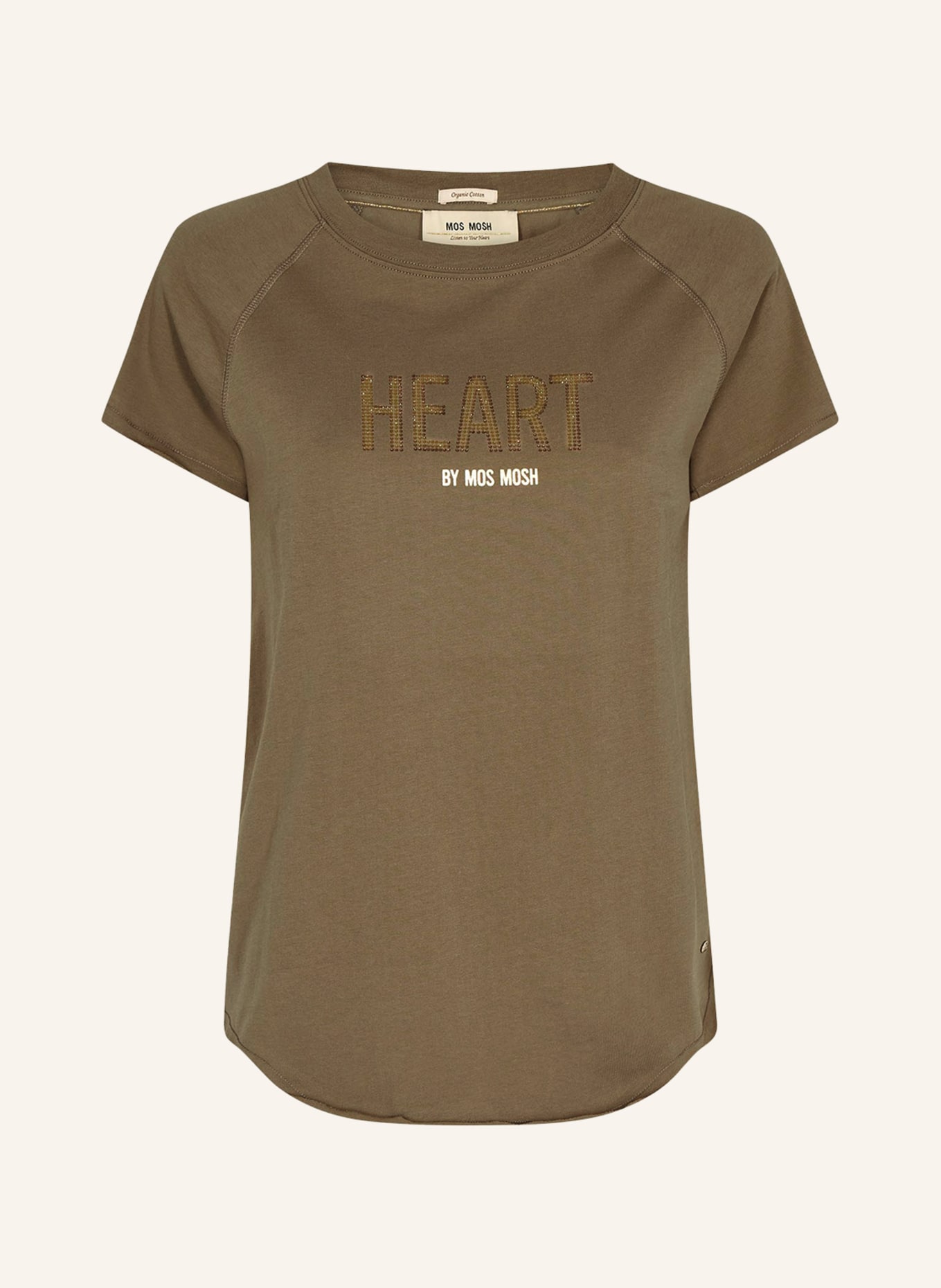 MOS MOSH T-Shirt LENI mit Schmucksteinen, Farbe: OLIV (Bild 1)