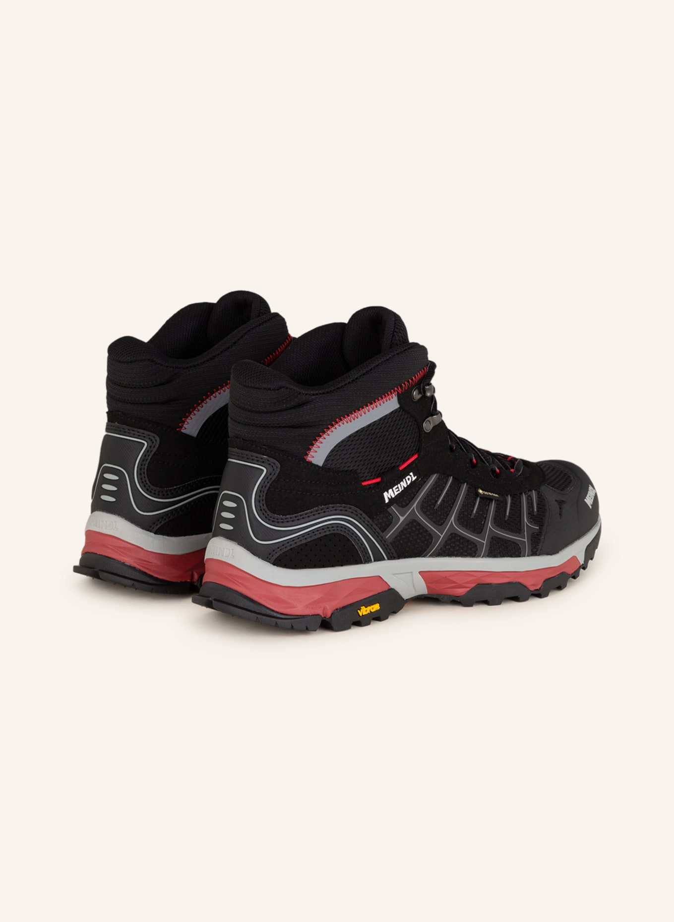 MEINDL Trekking shoes FINALE MID GTX, Color: BLACK/ RED (Image 2)