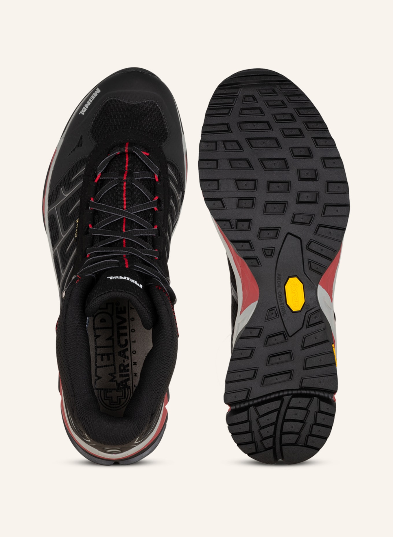 MEINDL Trekking shoes FINALE MID GTX, Color: BLACK/ RED (Image 5)