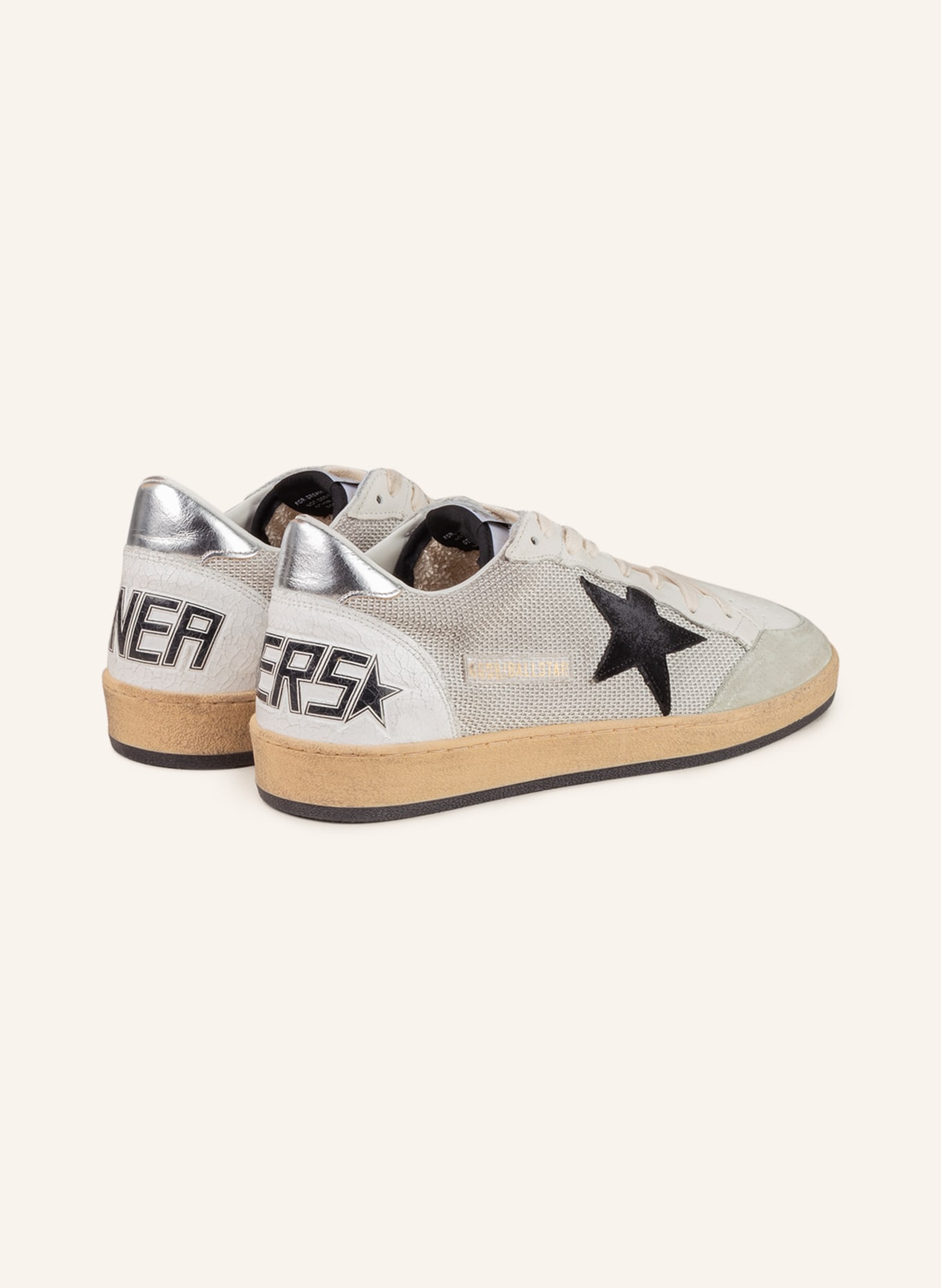 GOLDEN GOOSE Sneakers BALL STAR, Color: WHITE/ BLACK/ LIGHT GRAY (Image 2)