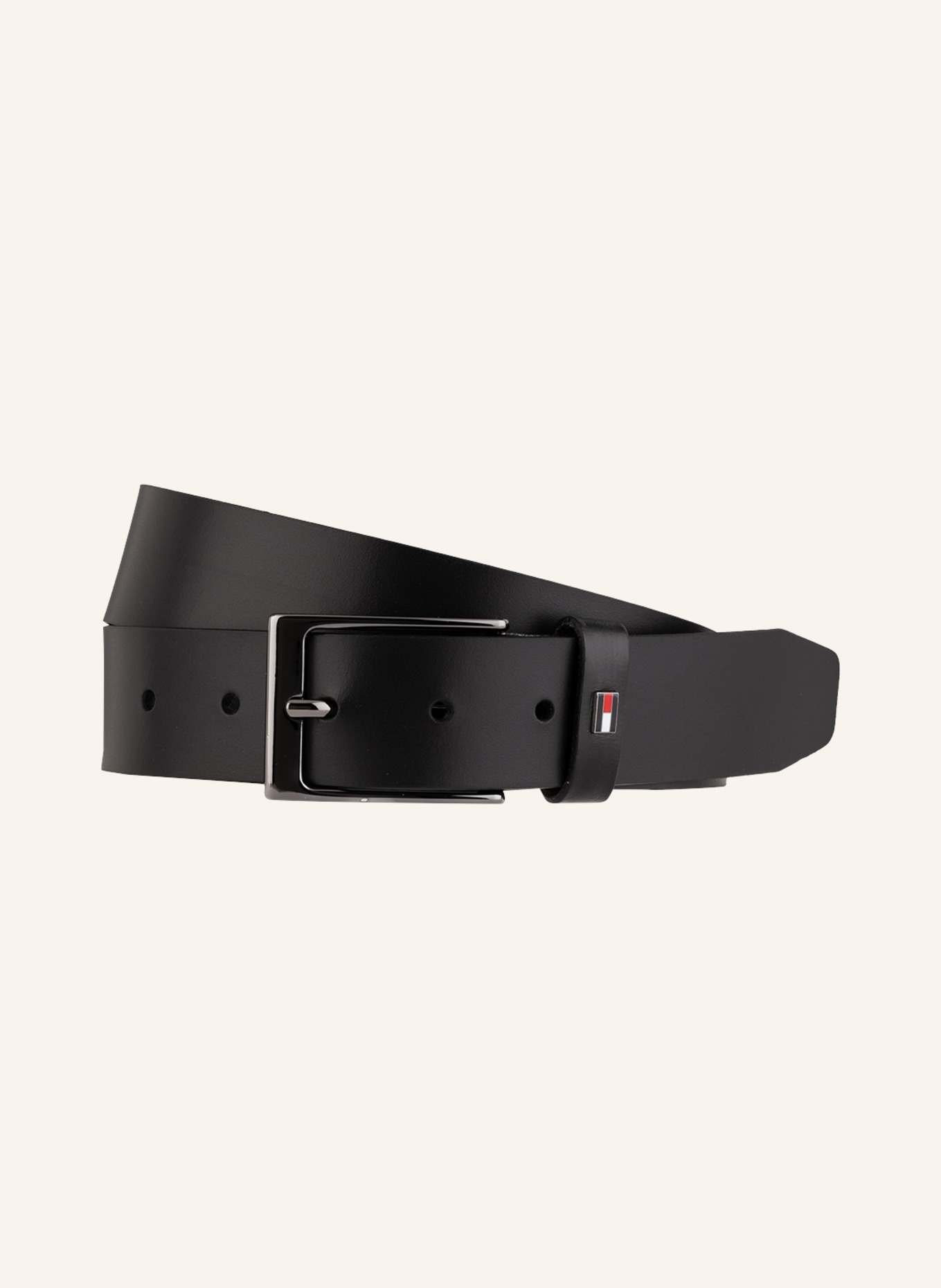 TOMMY HILFIGER Leather belt, Color: BLACK (Image 1)